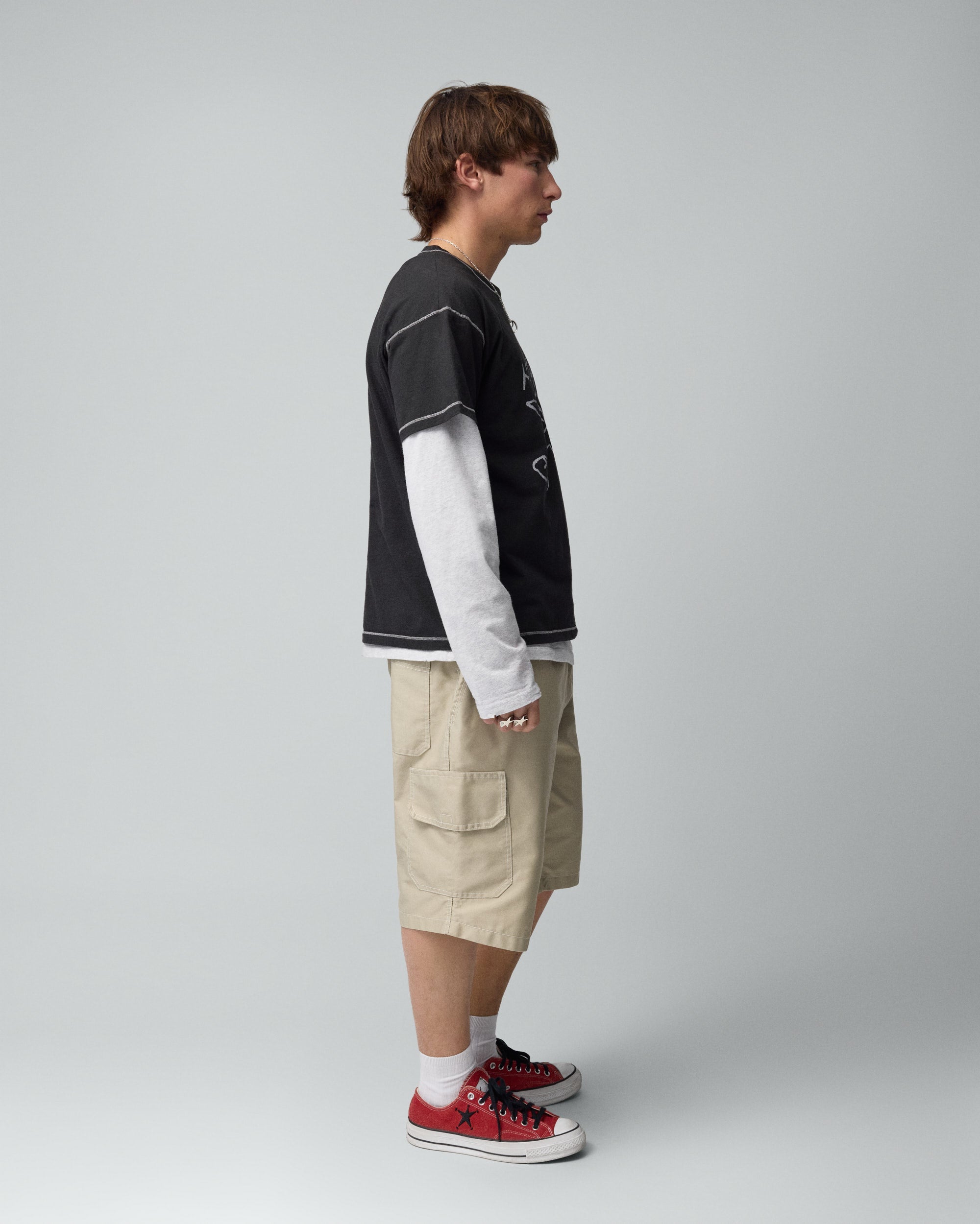 Black Contrast Tee 1B