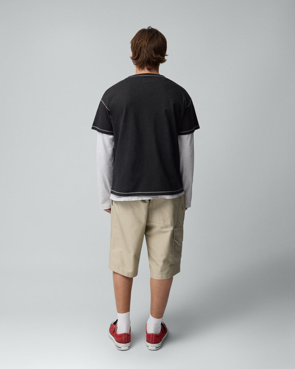 Black Contrast Tee 1C