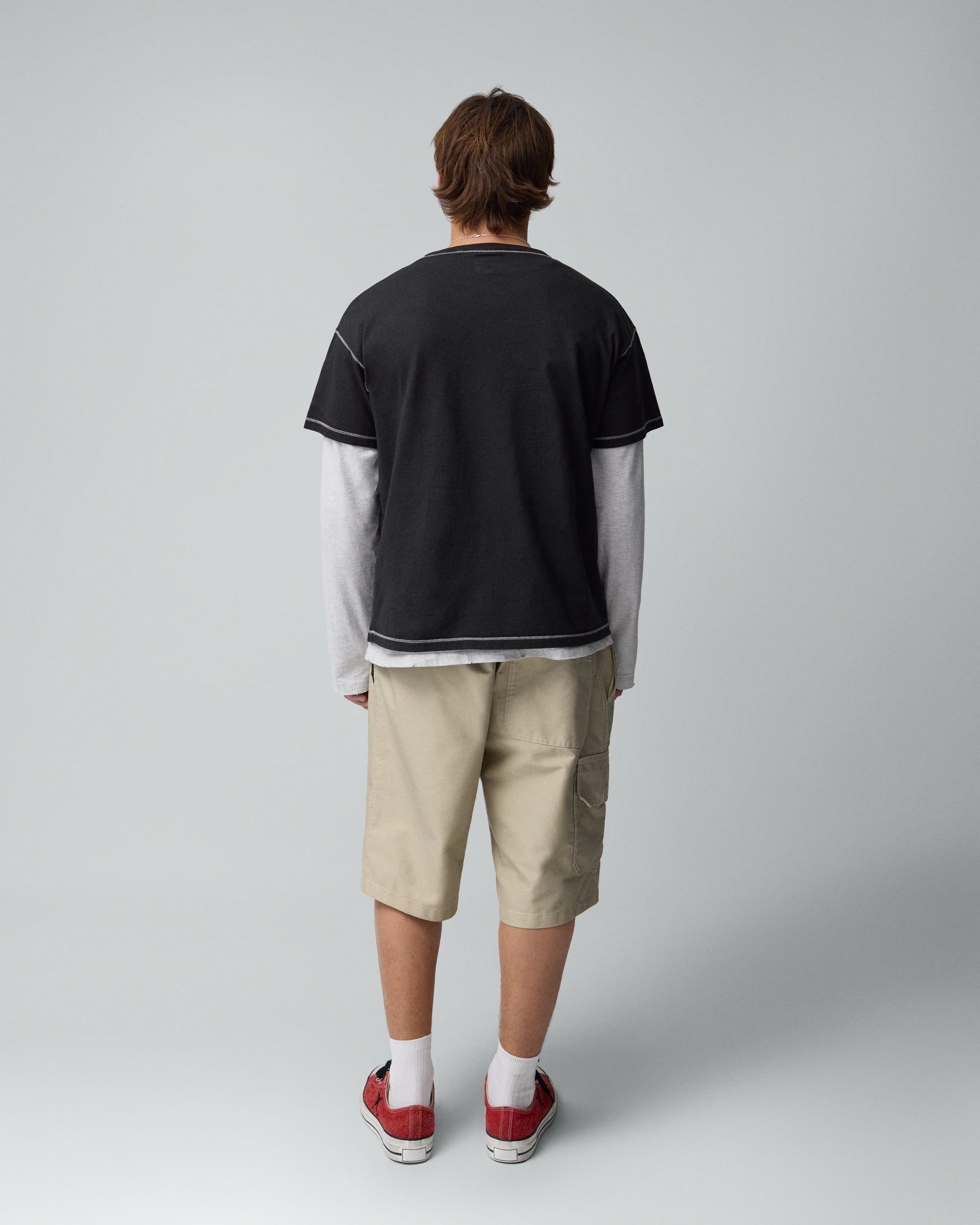 Black Contrast Tee 1C
