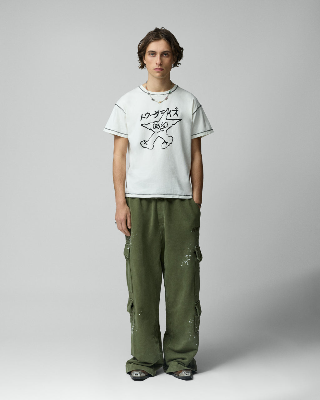 White Contrast Tee