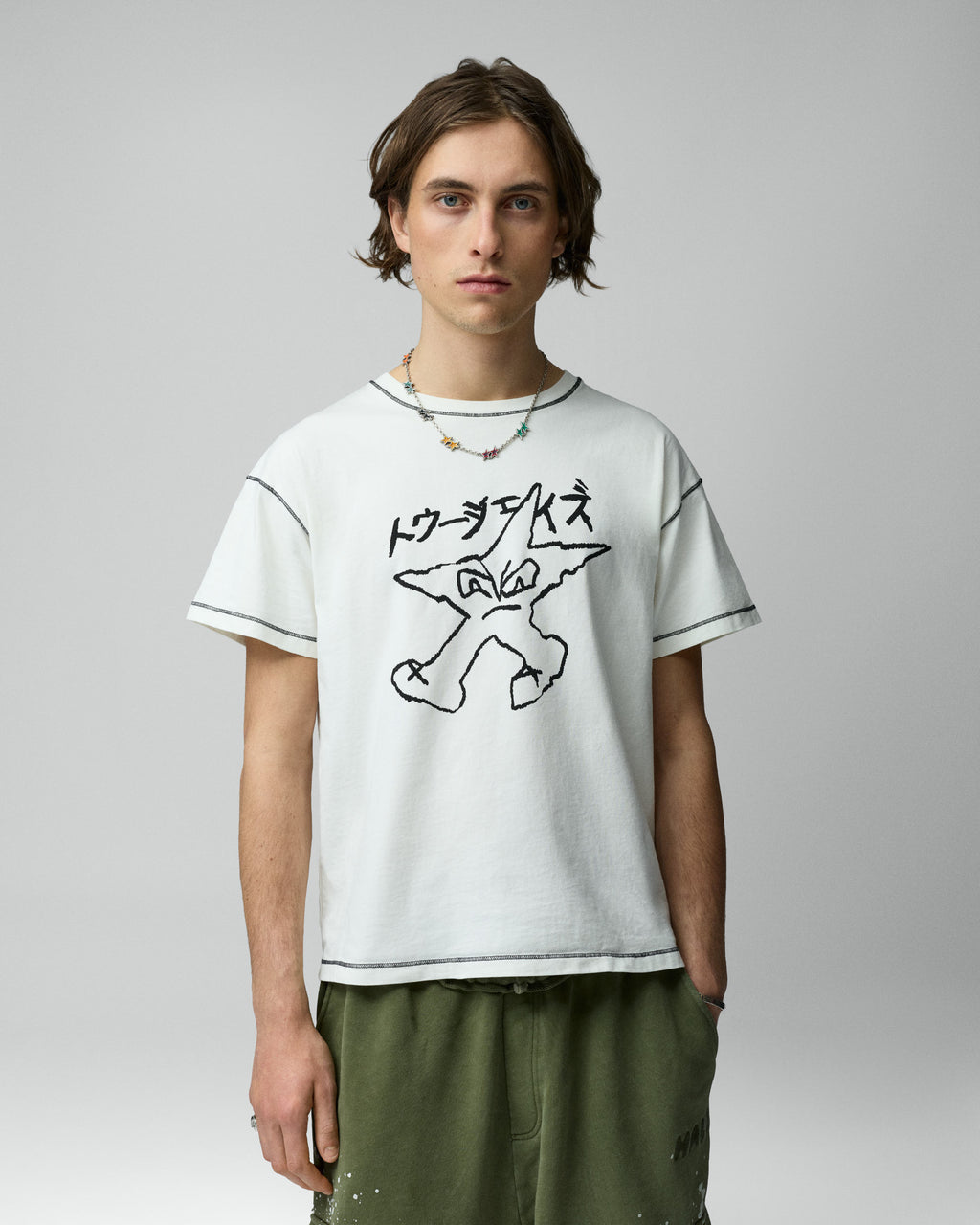 White Contrast Tee