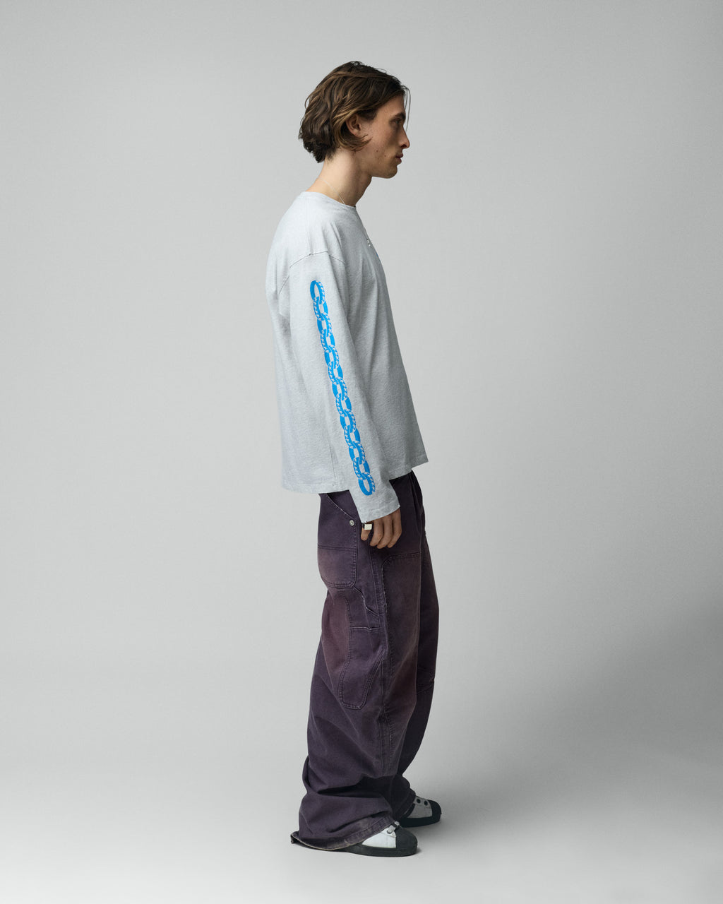 Melange Icon Chain Long Sleeve Tee