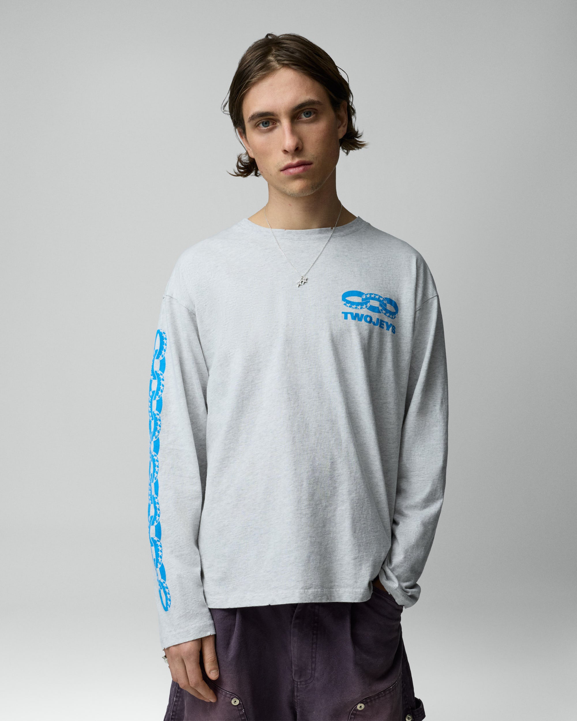 Melange Icon Chain Long Sleeve Tee – Twojeys