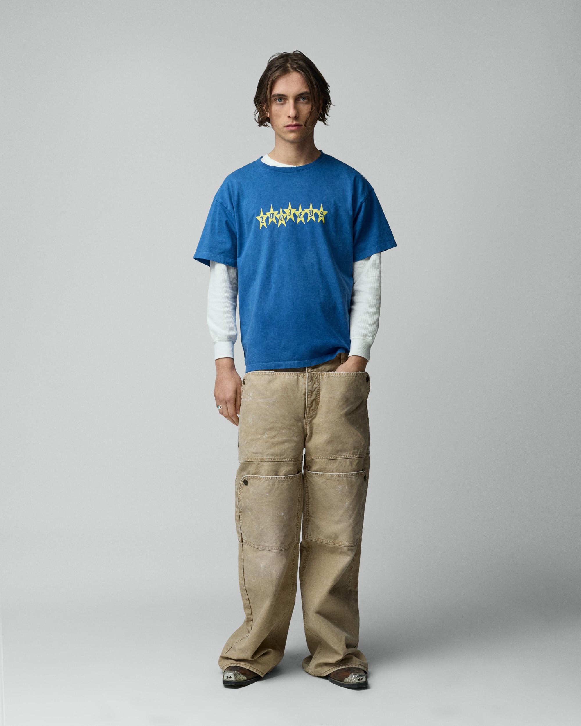 Blue Graphic Stars Tee