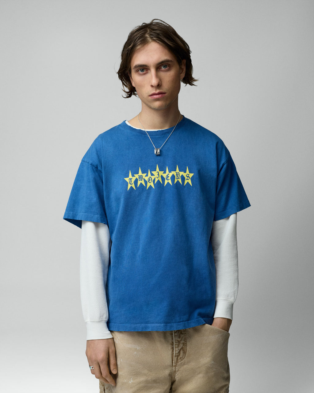 Blue Graphic Stars Tee