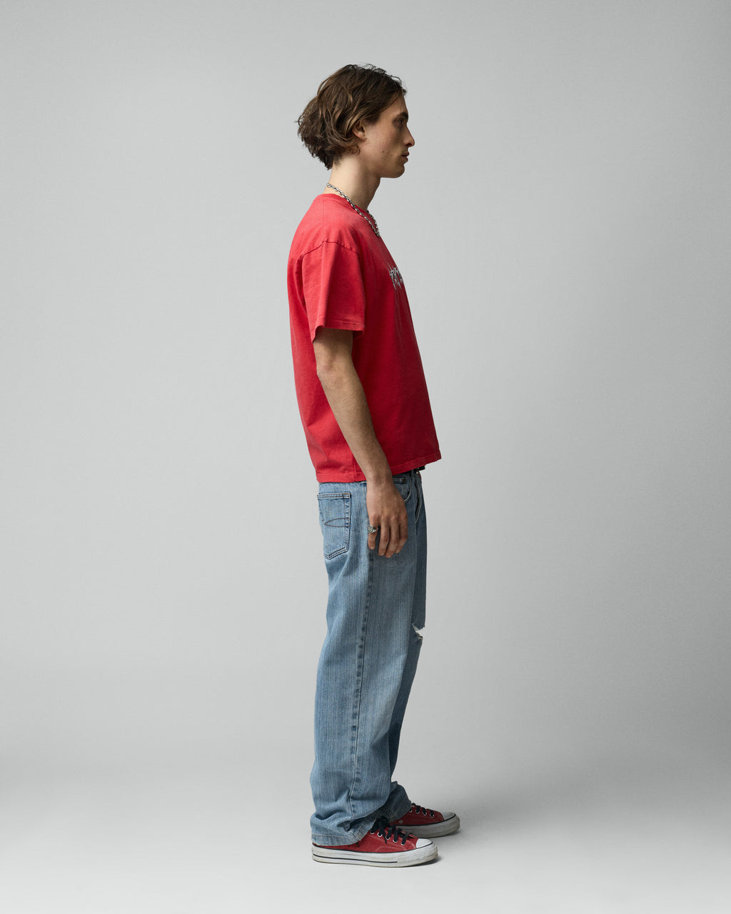 Red Graphic Stars Tee