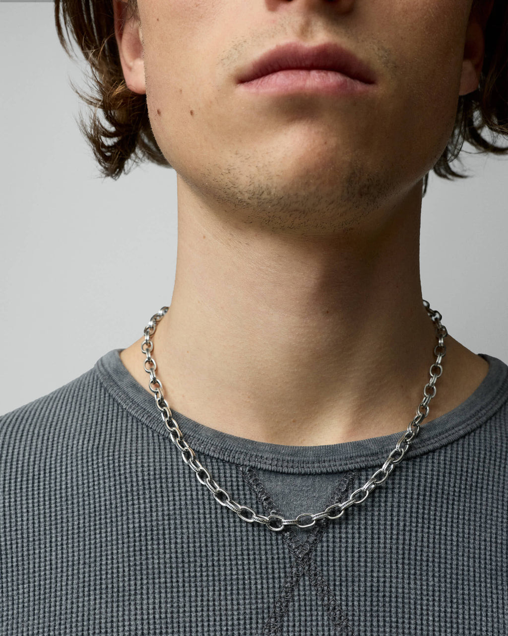 Mini Monogram Icon Link Necklace