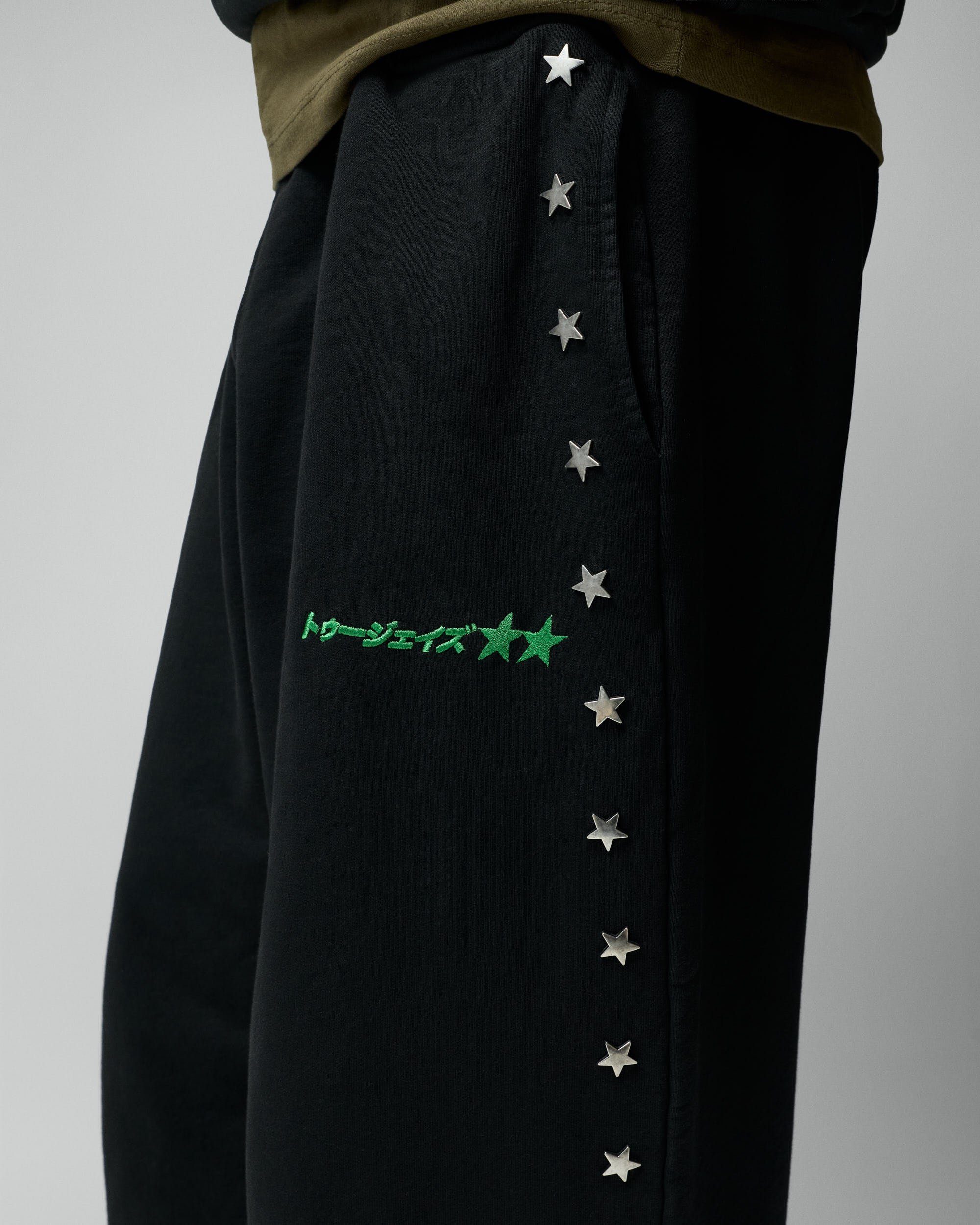 Stars Studded Coal Sweatpants