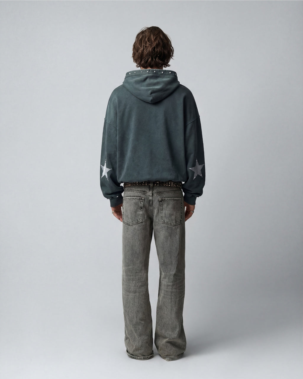 Studded Zipper Black