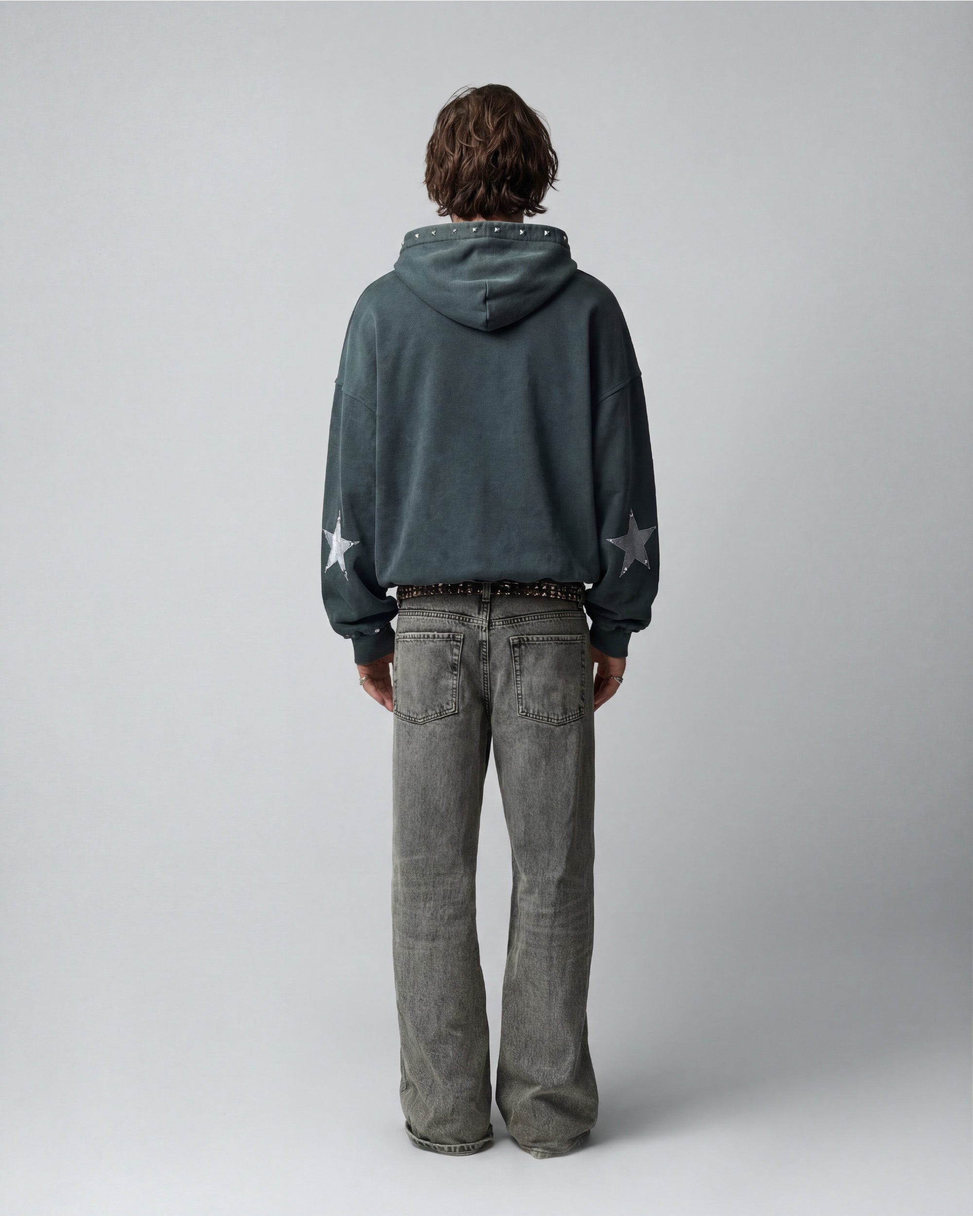 Studded Zipper Black