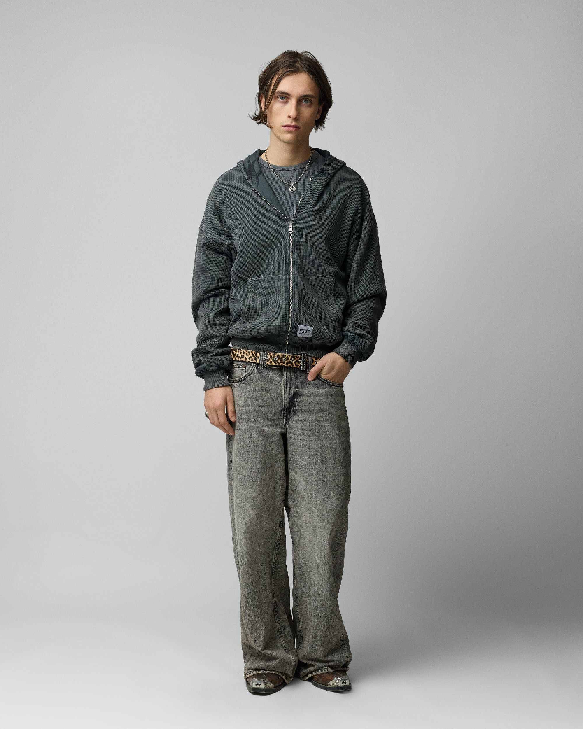 All Over Reversible Full-zip Black