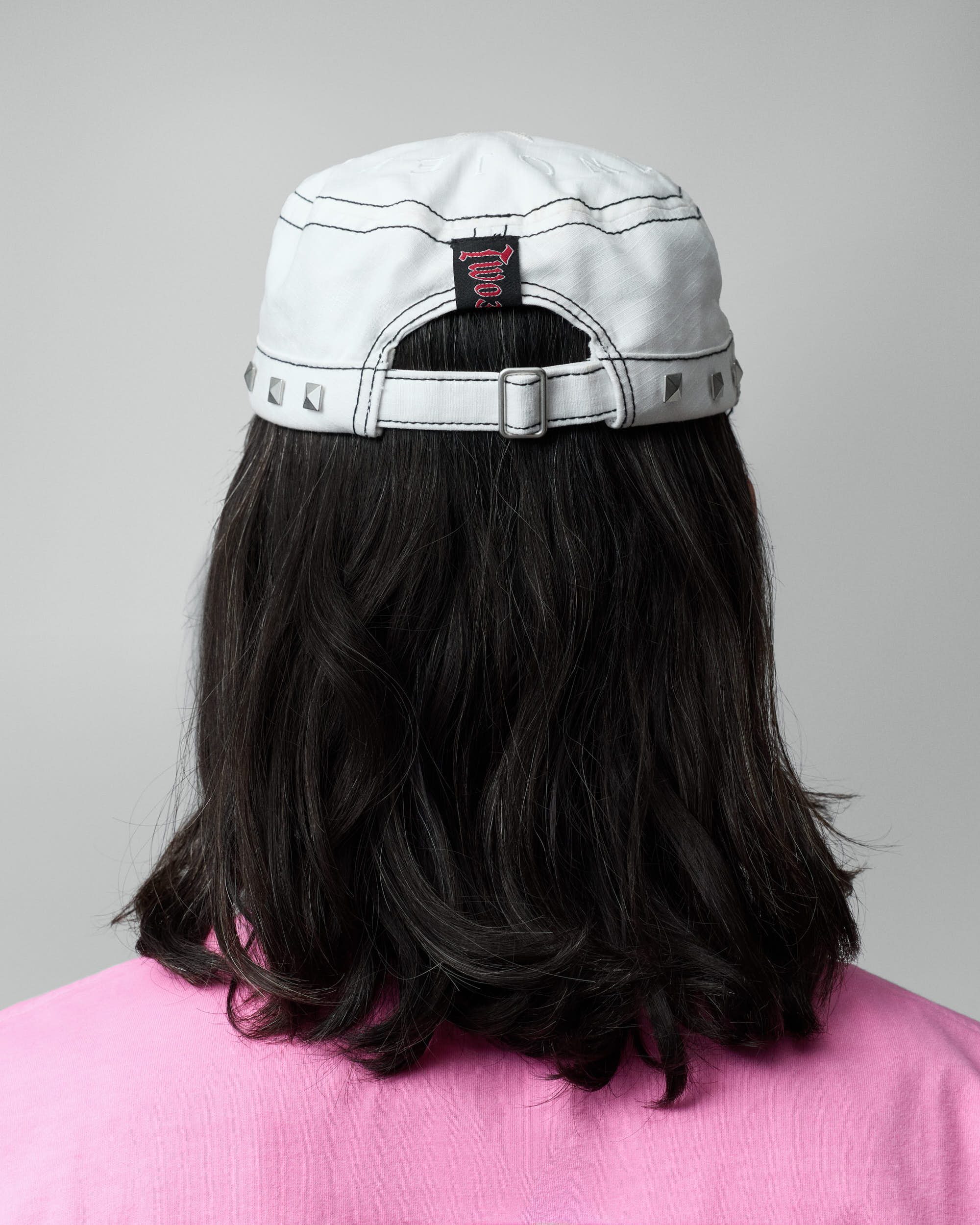 Studded White Guerrilla Cap
