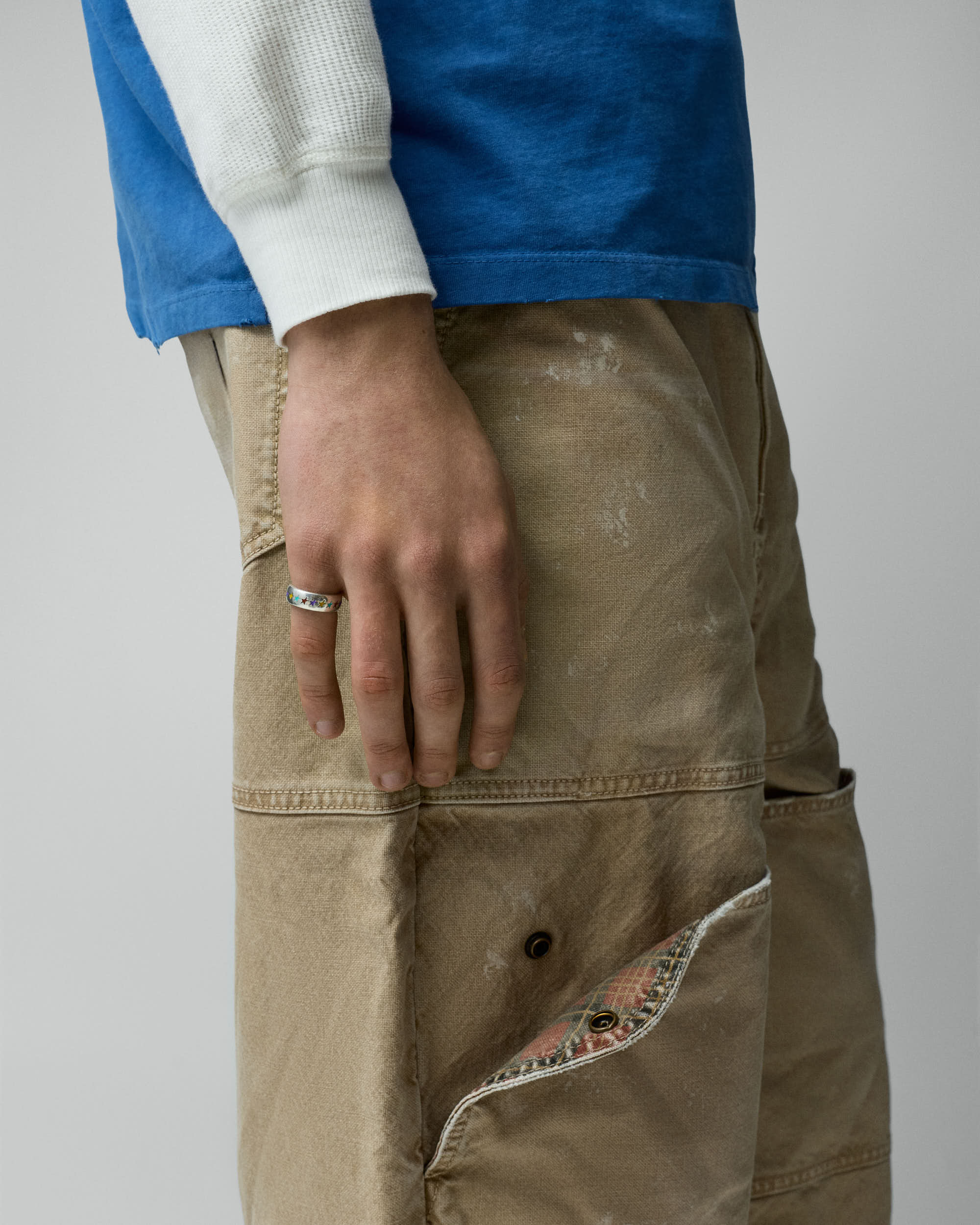 Enameled Multicolor Starline Ring M