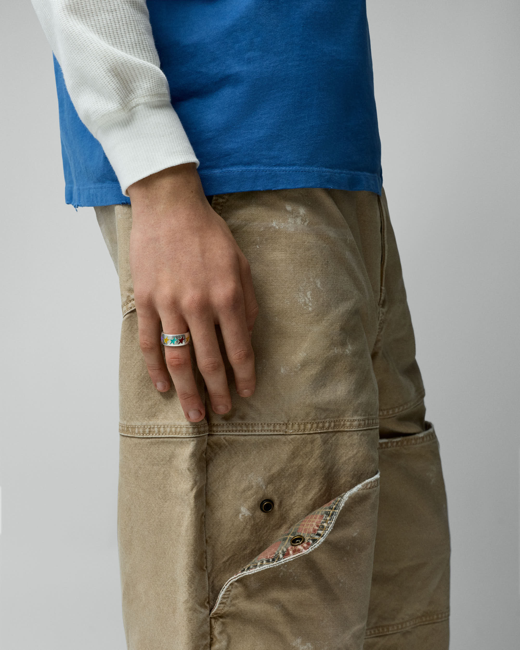 Enameled Multicolor Starline Ring L