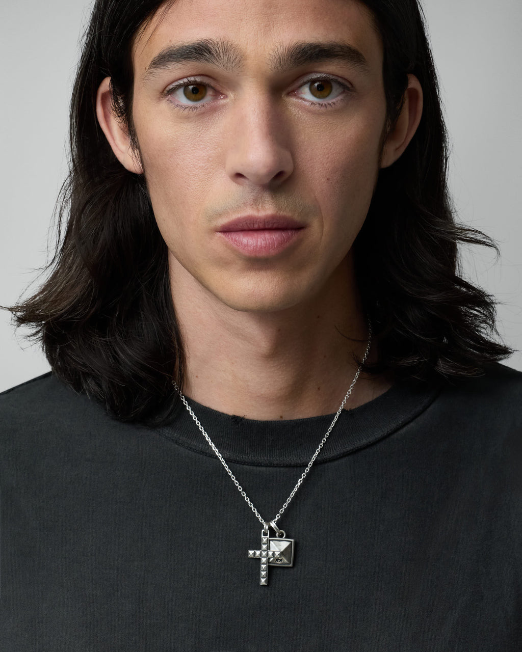 Studded Cross Necklace