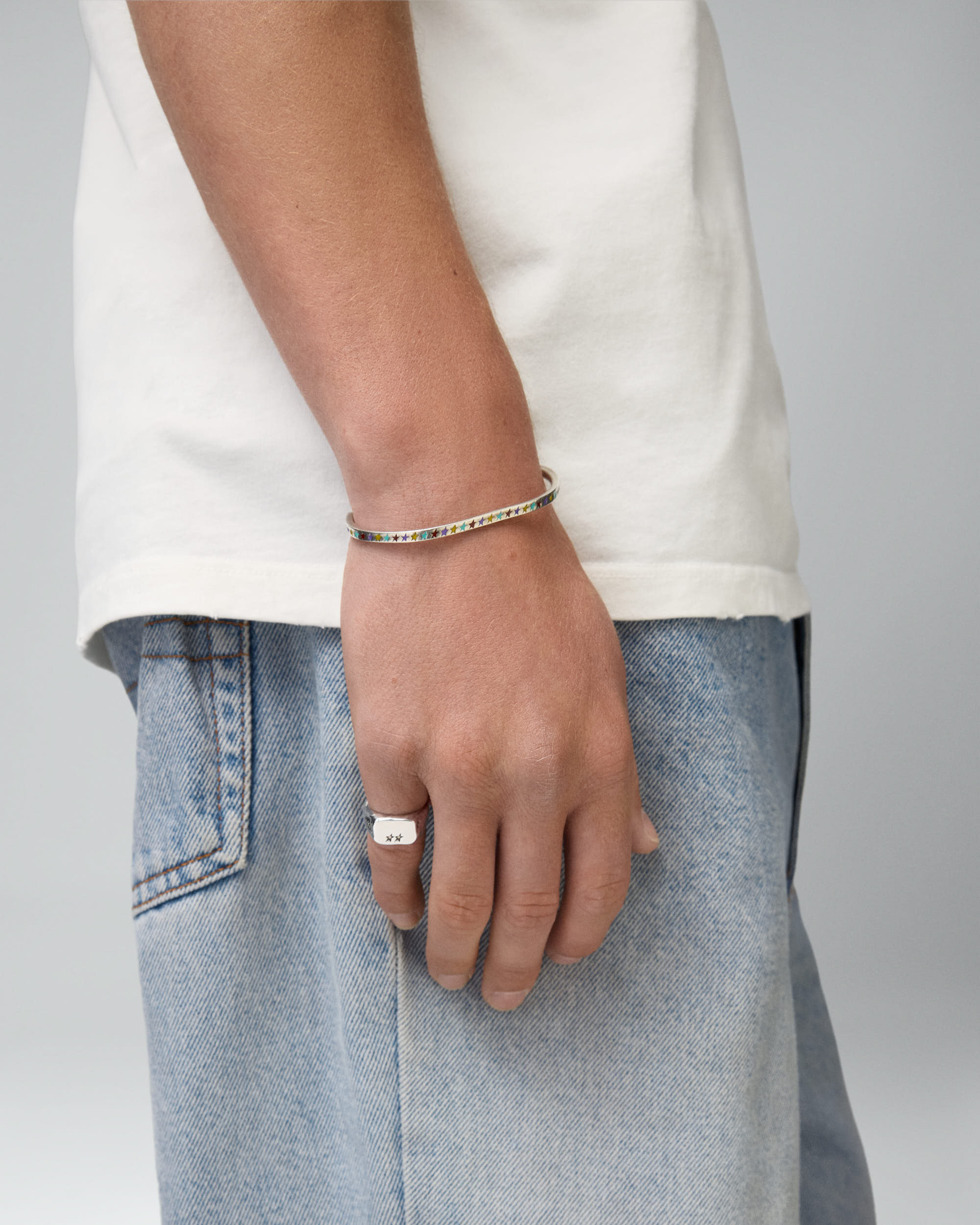 Enameled Multicolor Starline Bangle – Twojeys