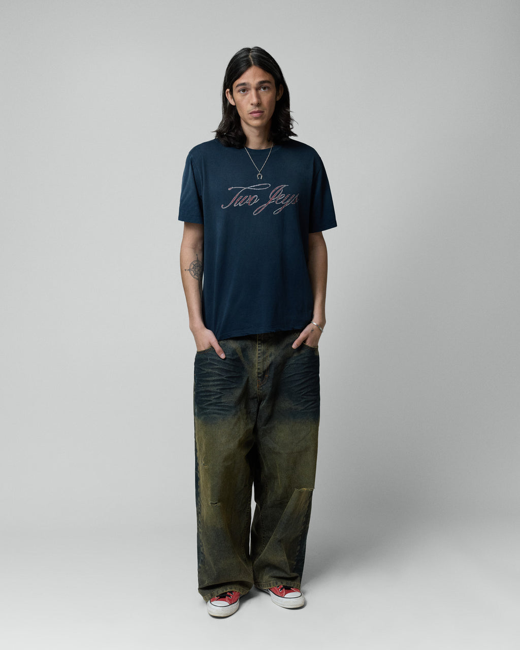 Twojeys Blue Scripted Tee