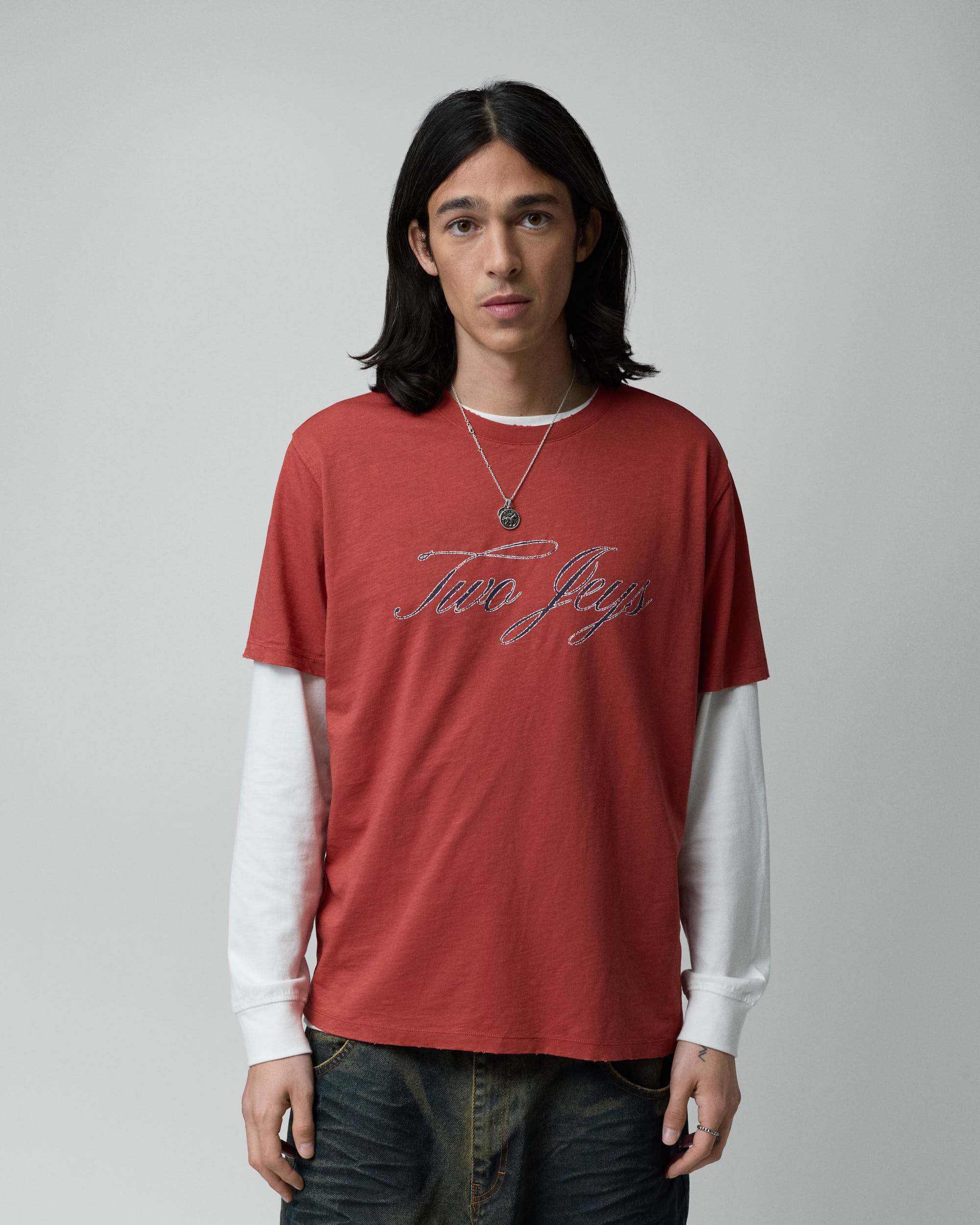 Twojeys Red Scripted Tee