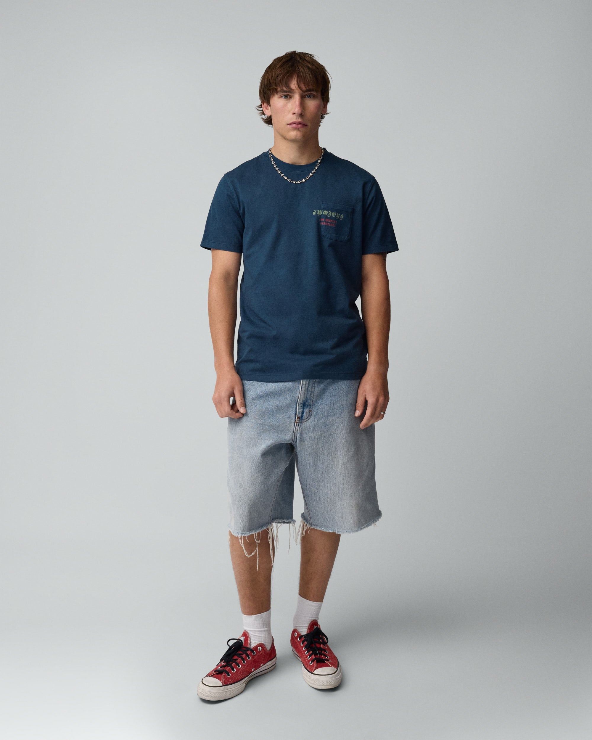 LA-BCN Tee Navy 1A