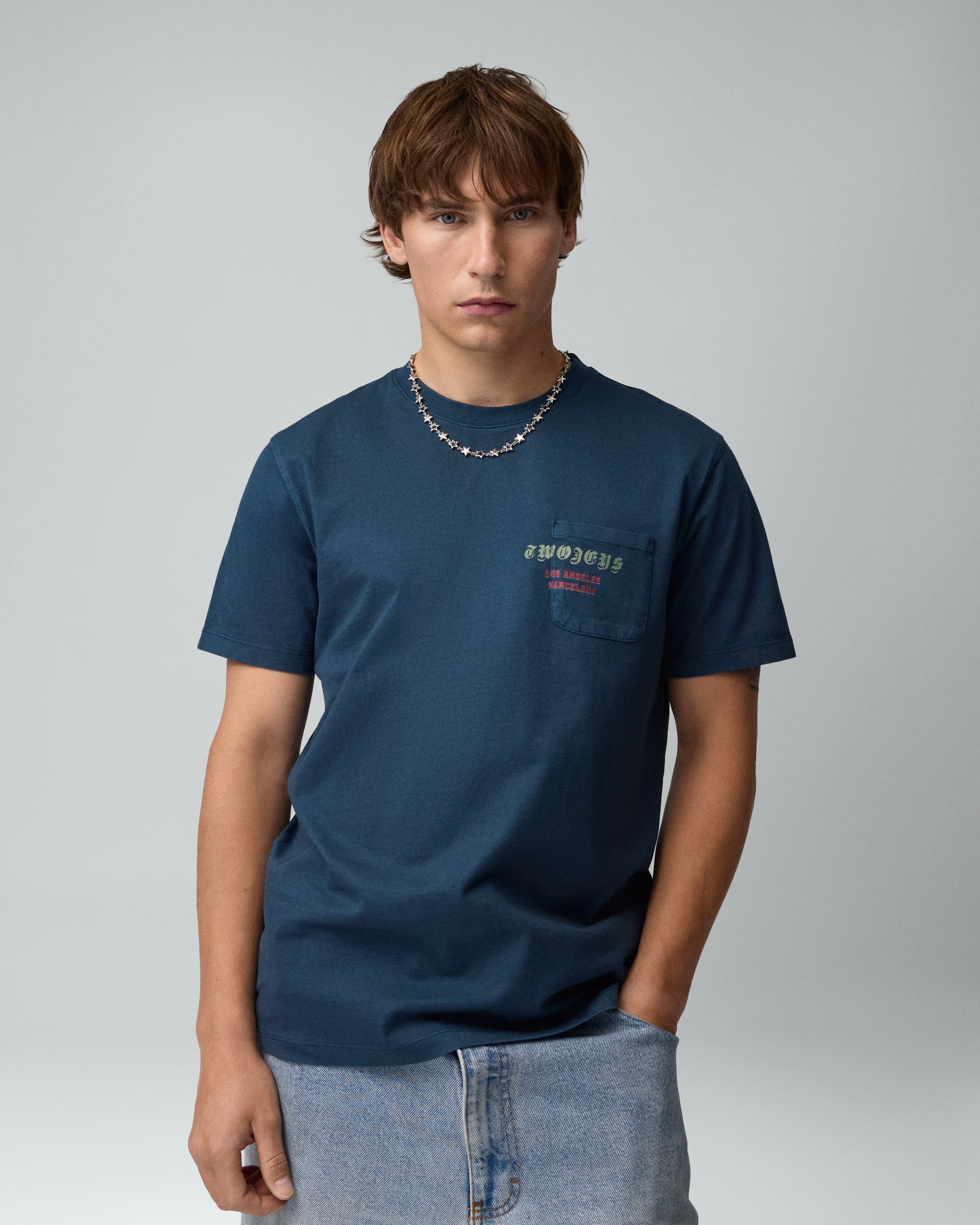 LA-BCN Tee Navy 1D
