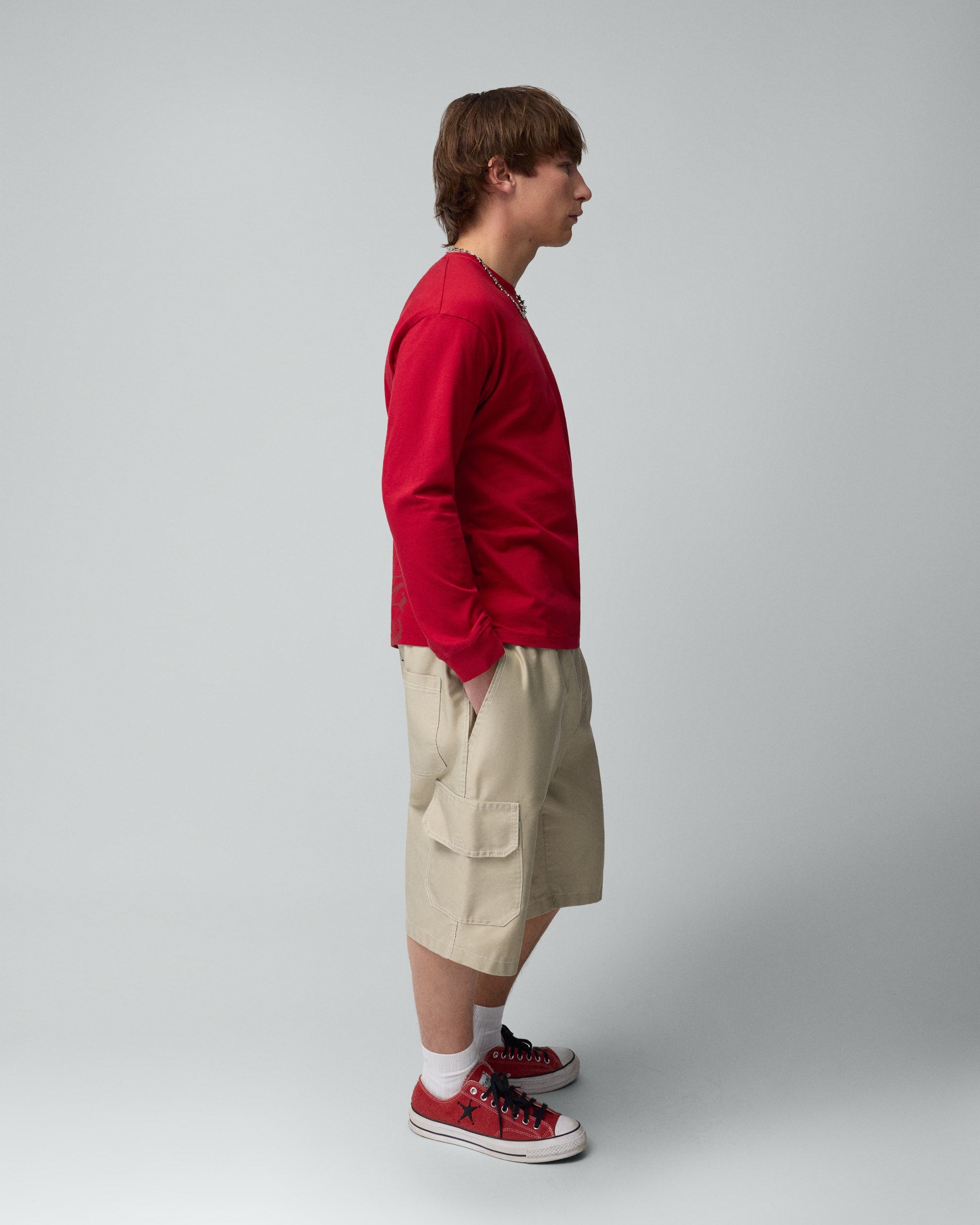 LA-BCN Longsleeve Tee Red 1B