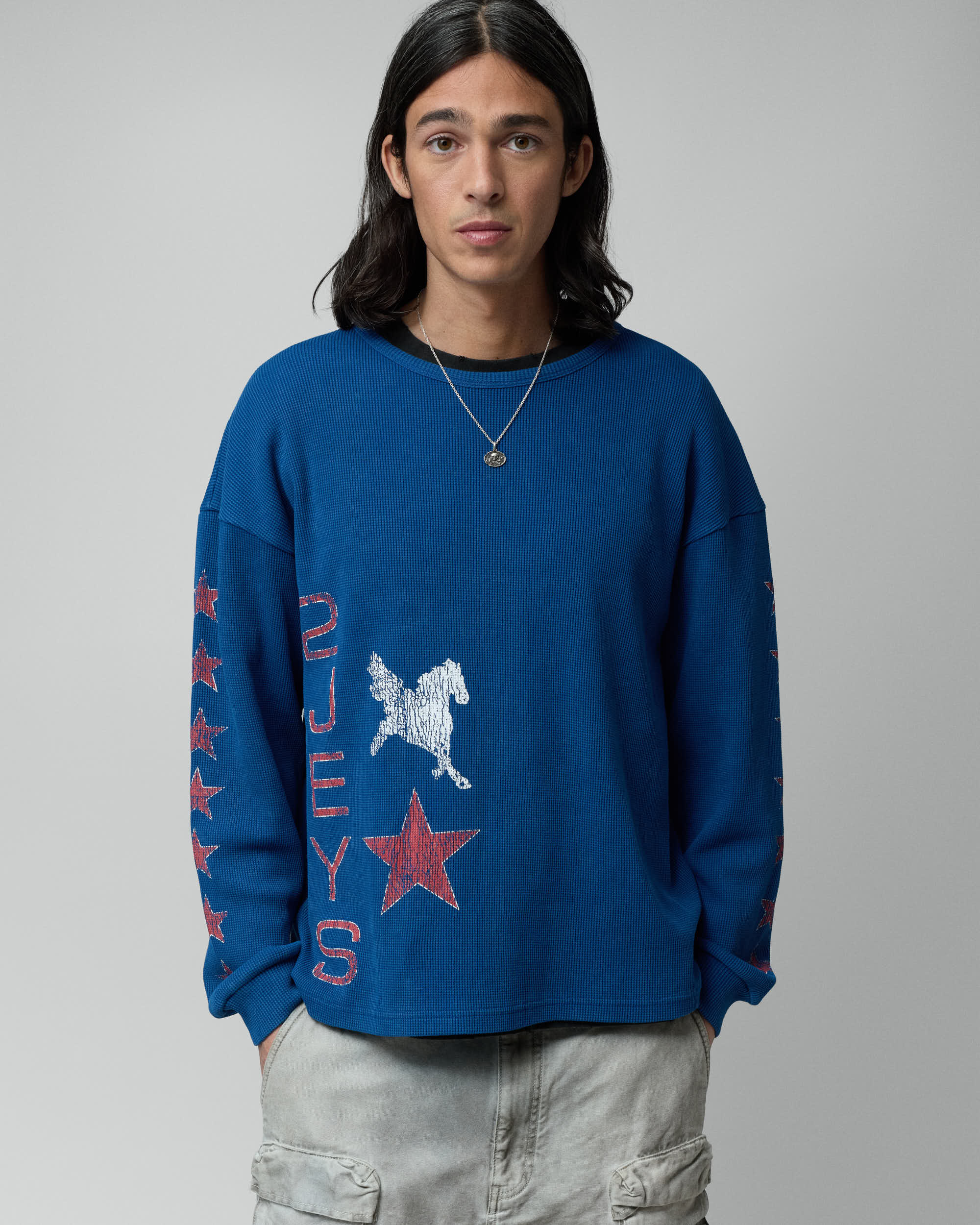 Sterling Waffle Longsleeve Navy – Twojeys