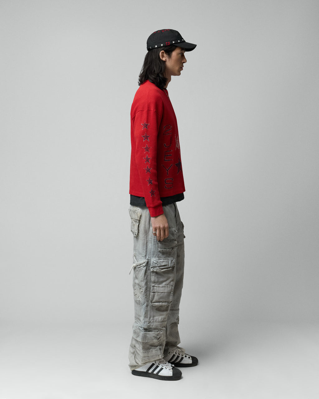 Sterling Wafflle Longsleeve Red