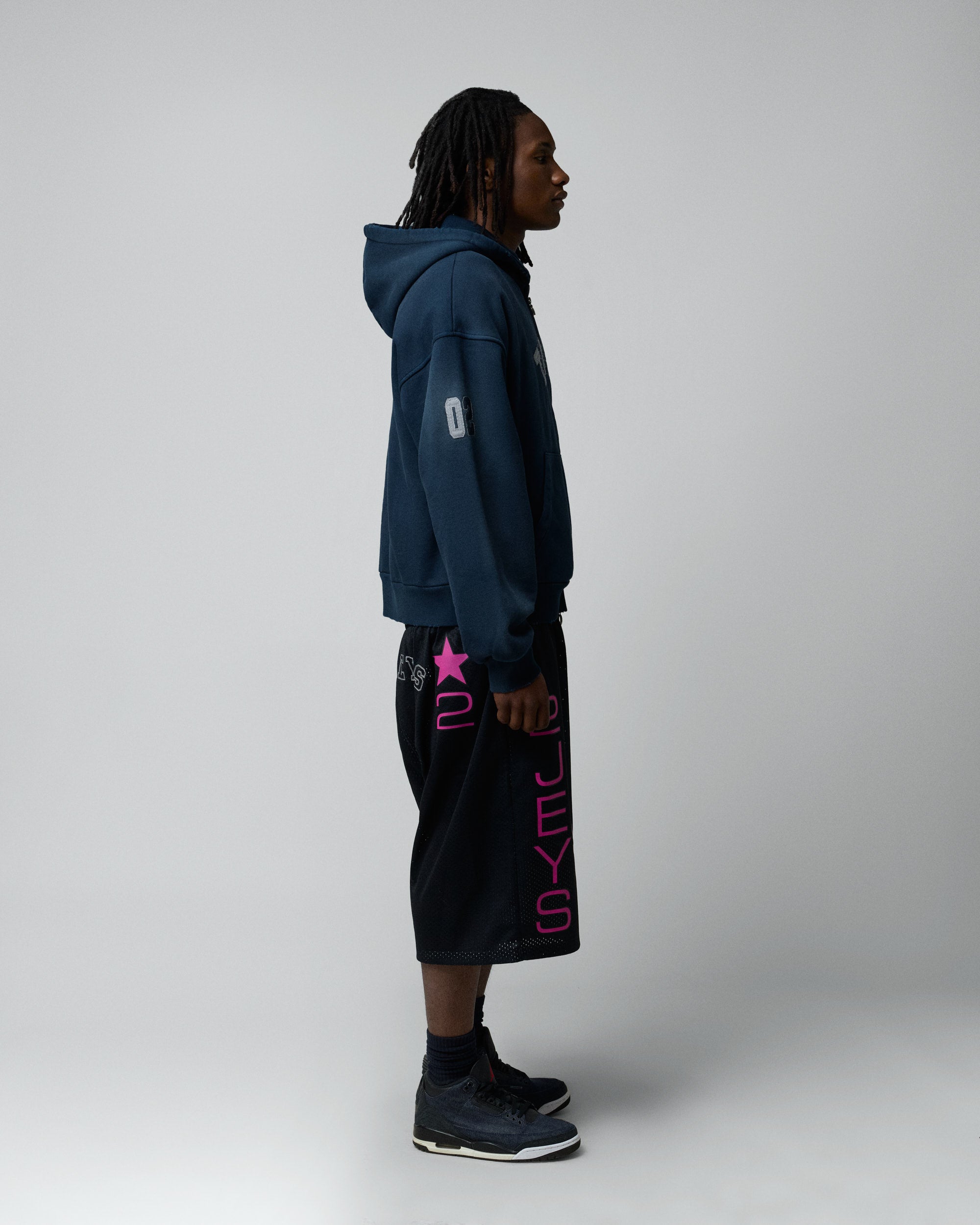 Vintage Varsity Zipper Navy