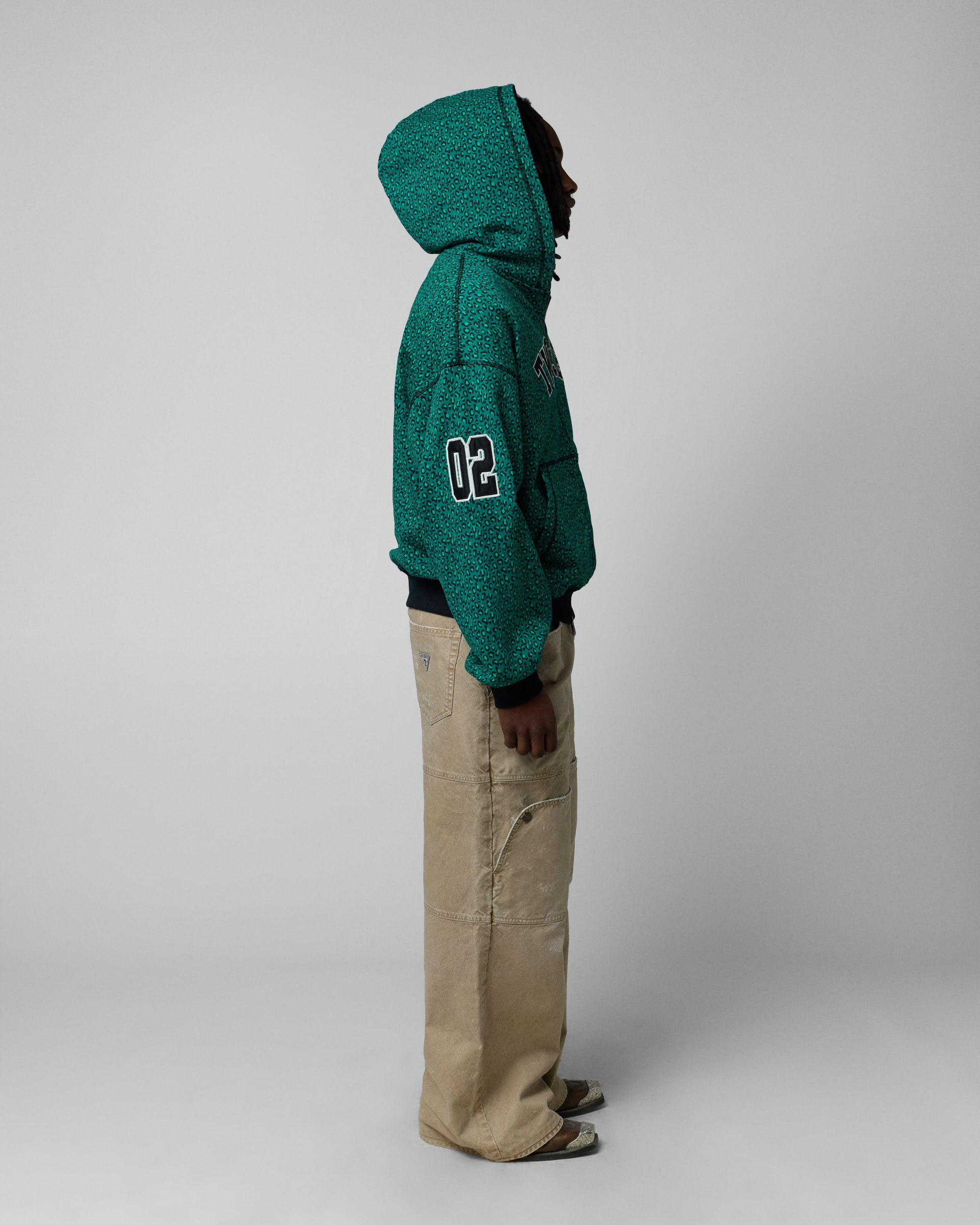 Vintage Varsity Zipper Green Cheetah – Twojeys