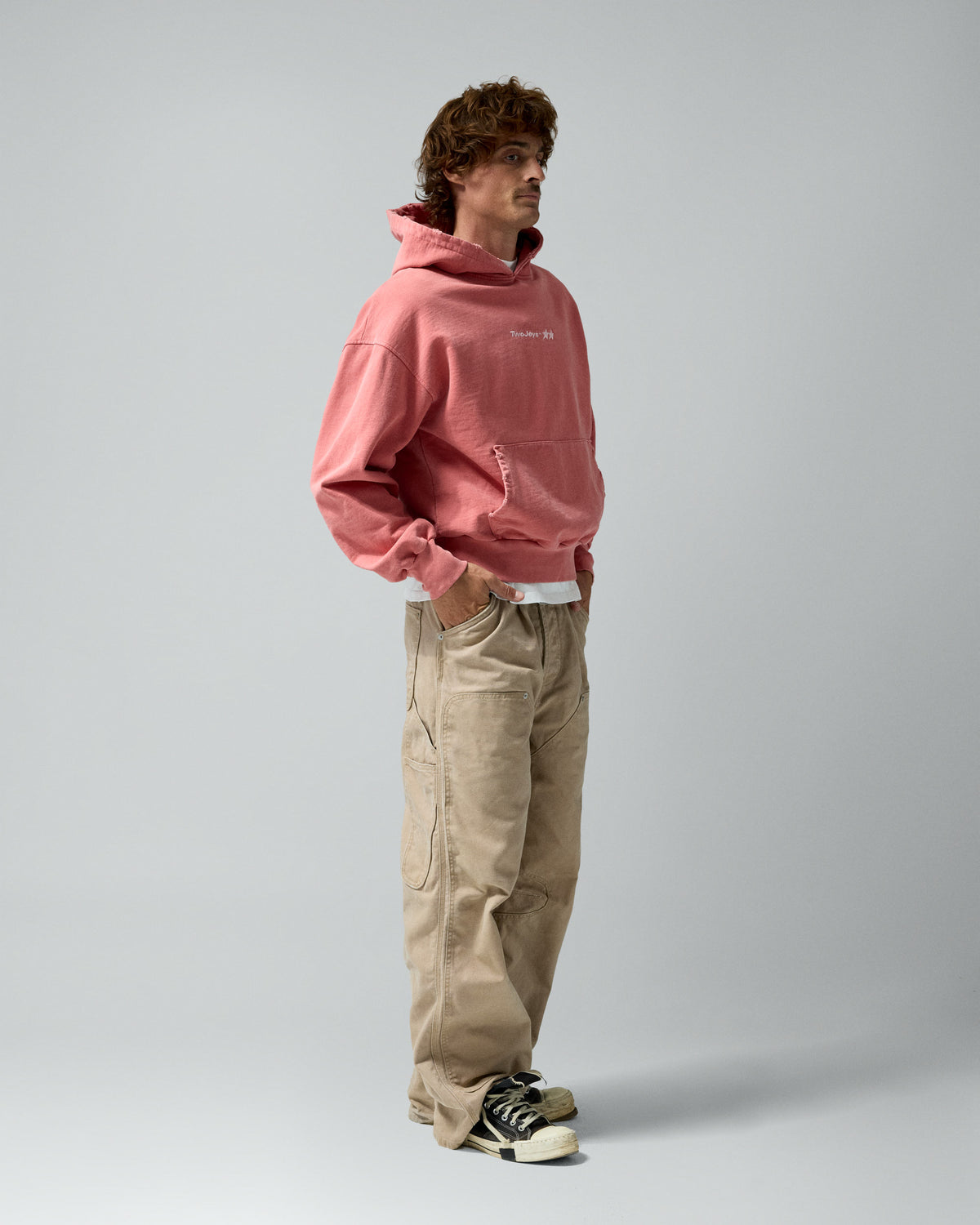 Icon Hoodie Pigment Soft Red