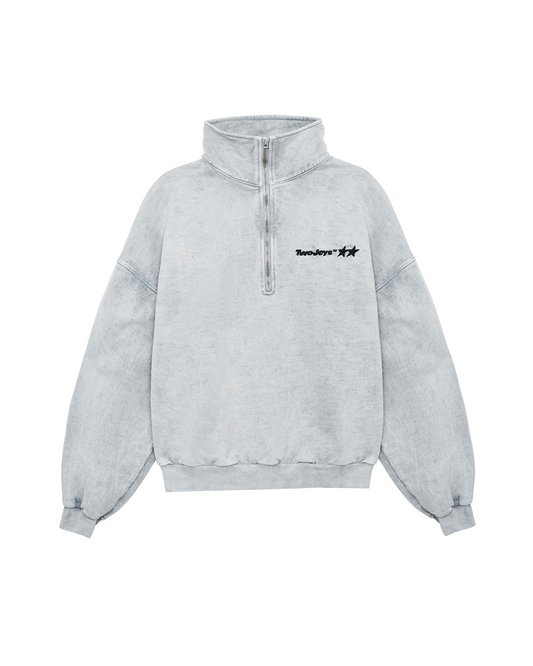 Quarter Zip Icon Gris