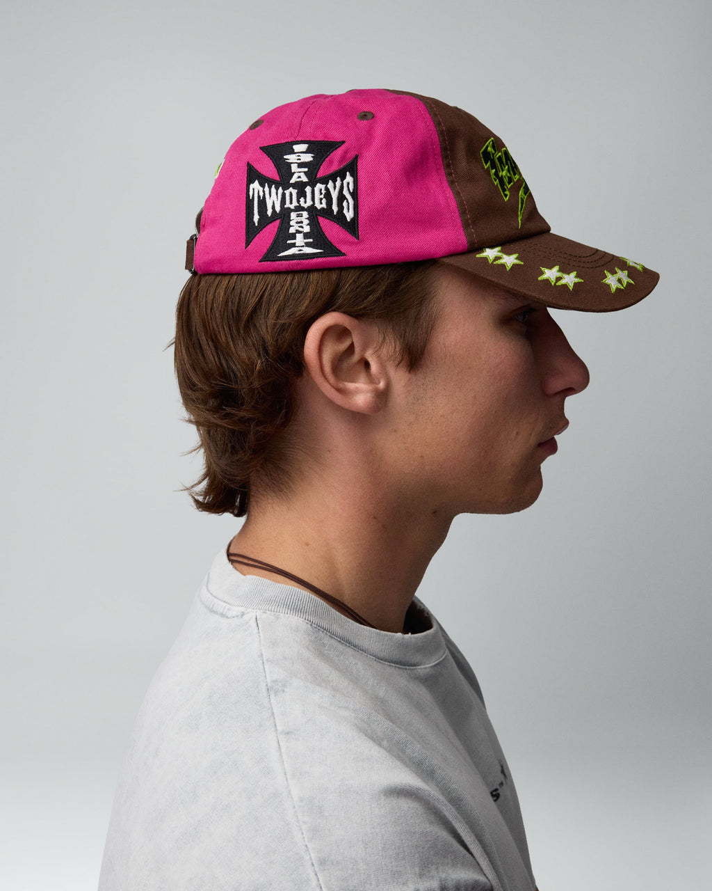 Embroidered Pink Dad Cap