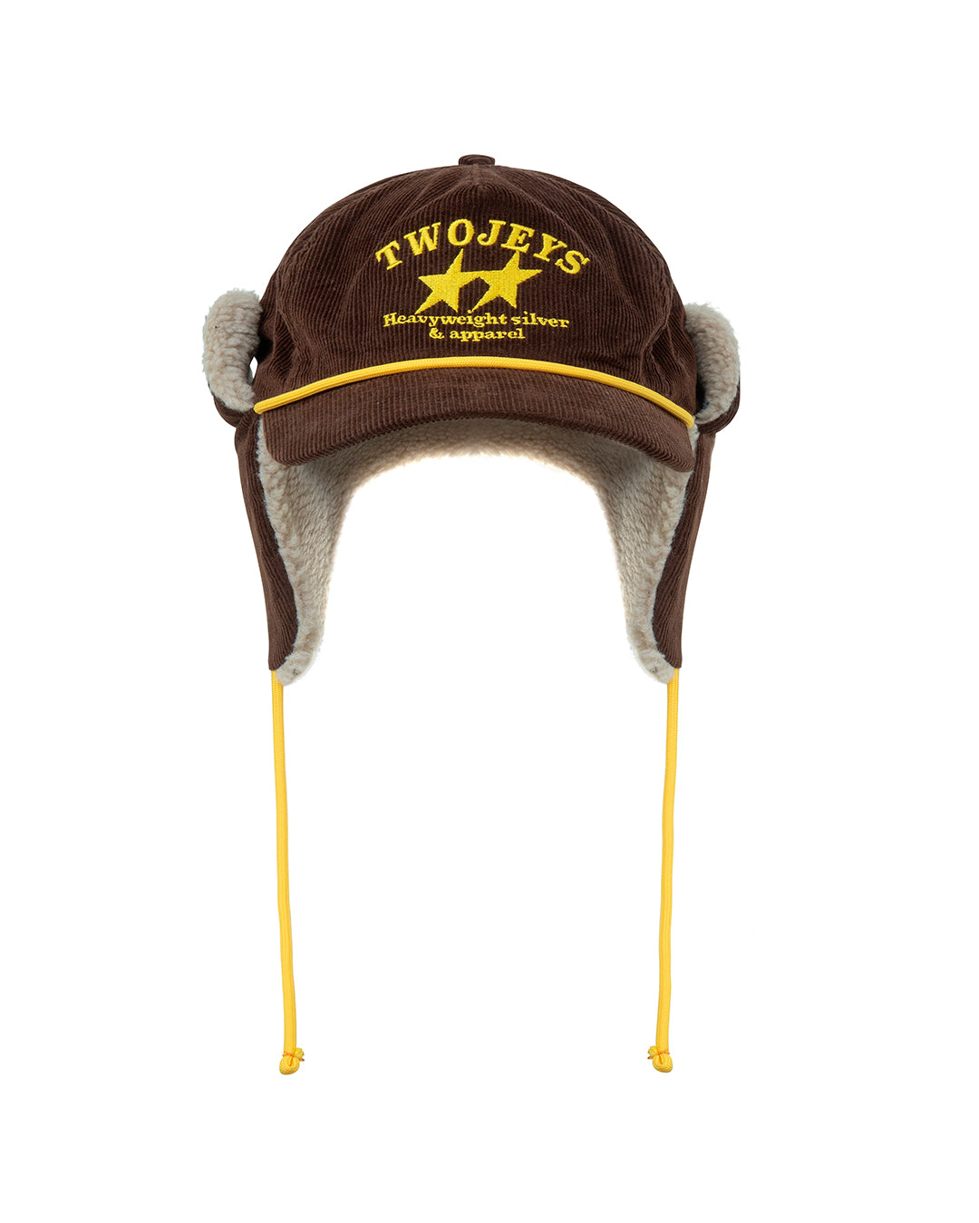 Heavy Silver Brown Earflap – front view