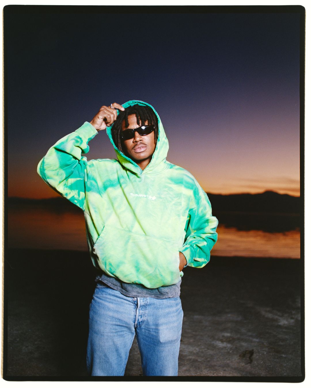 Sun Faded Green Icon Hoodie