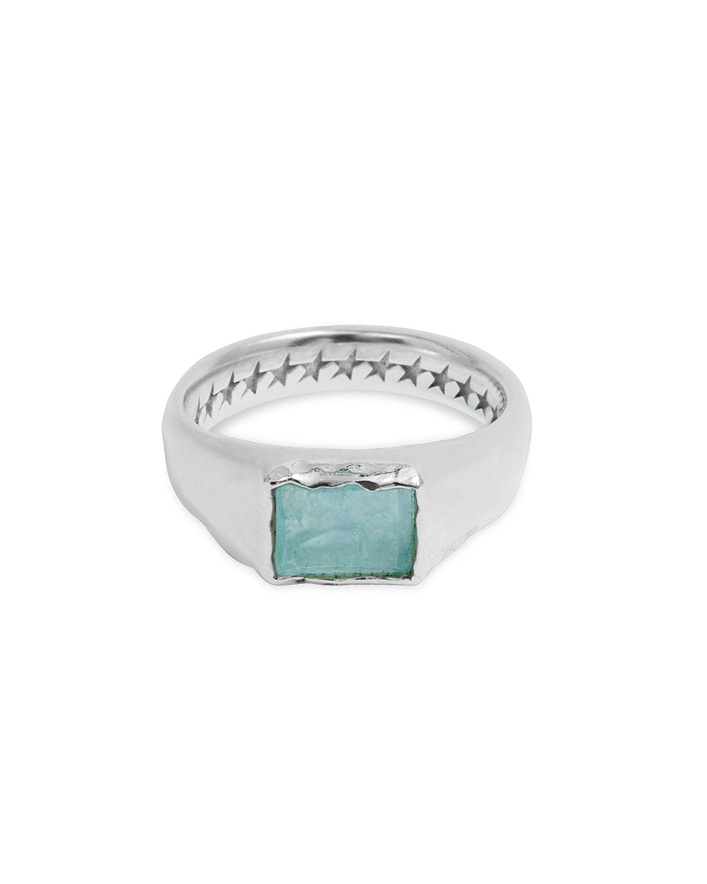 Rectangular Blue Stone Ring