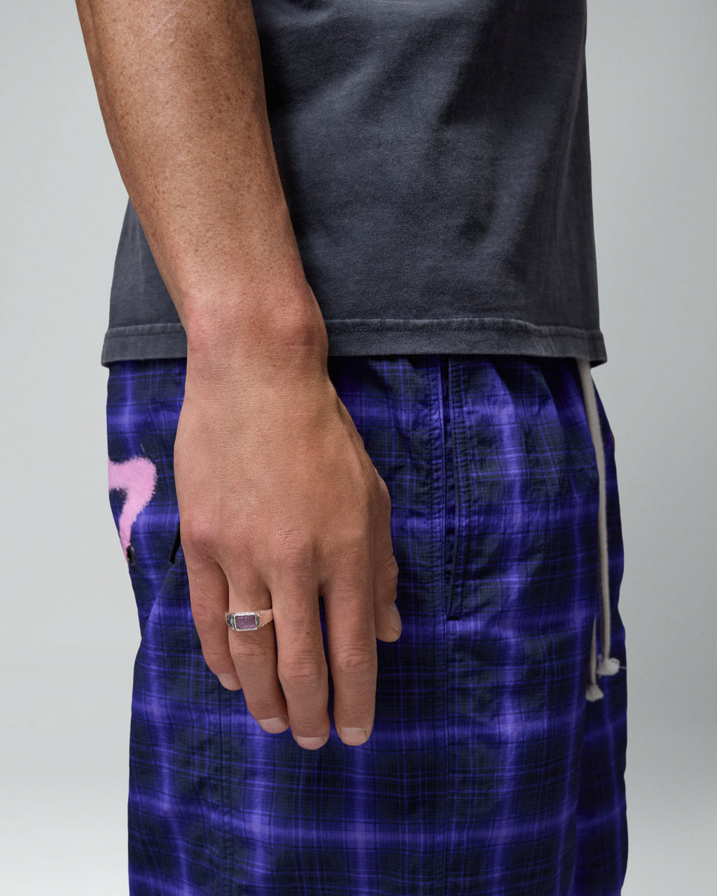 Rectangular Purple Stone Ring