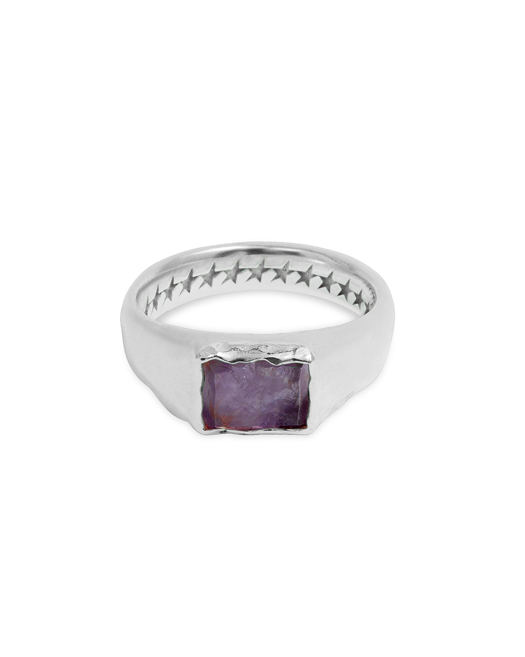 Rectangular Purple Stone Ring