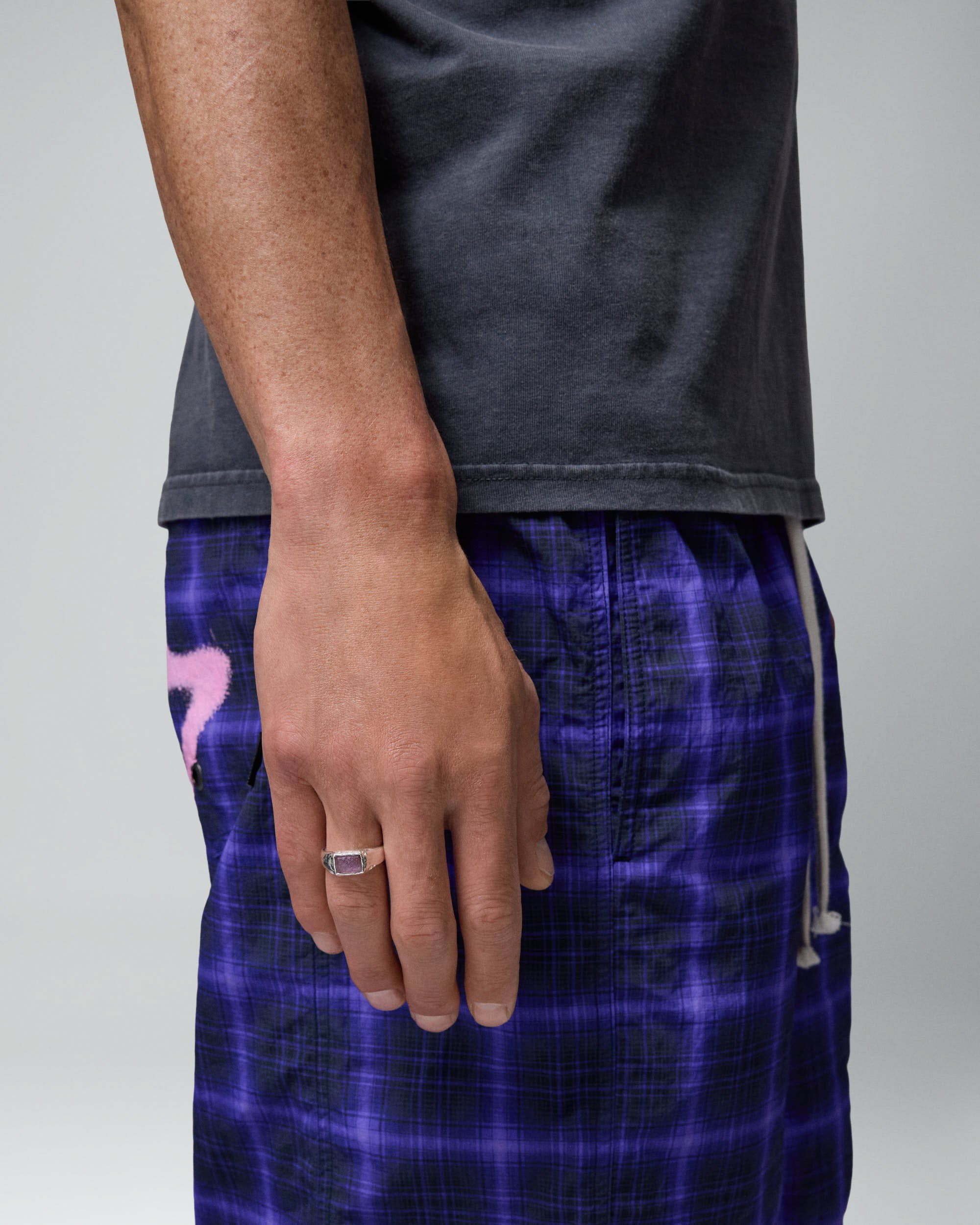 Rectangular Purple Stone Ring