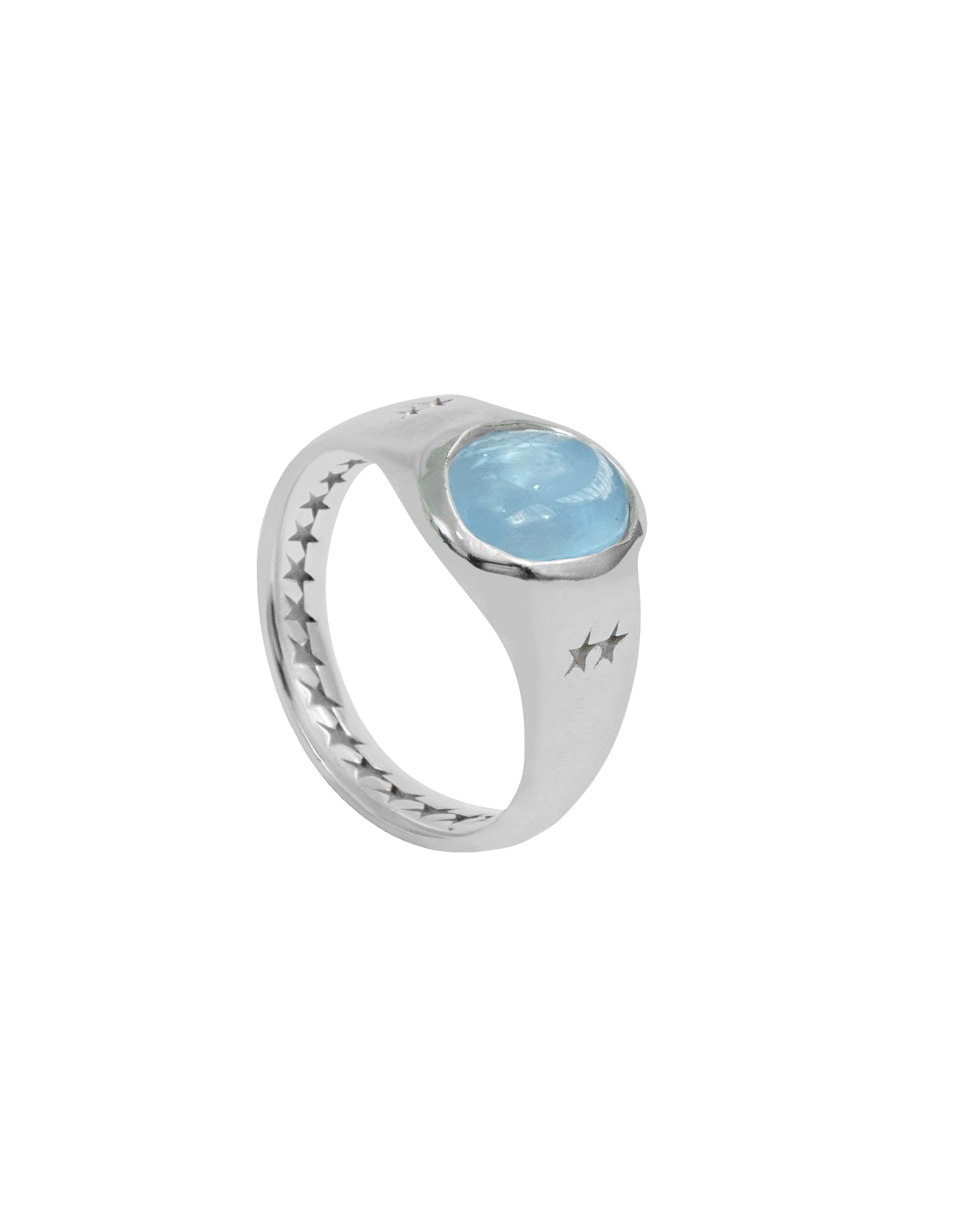 Vertical Blue Stone Signet – Twojeys