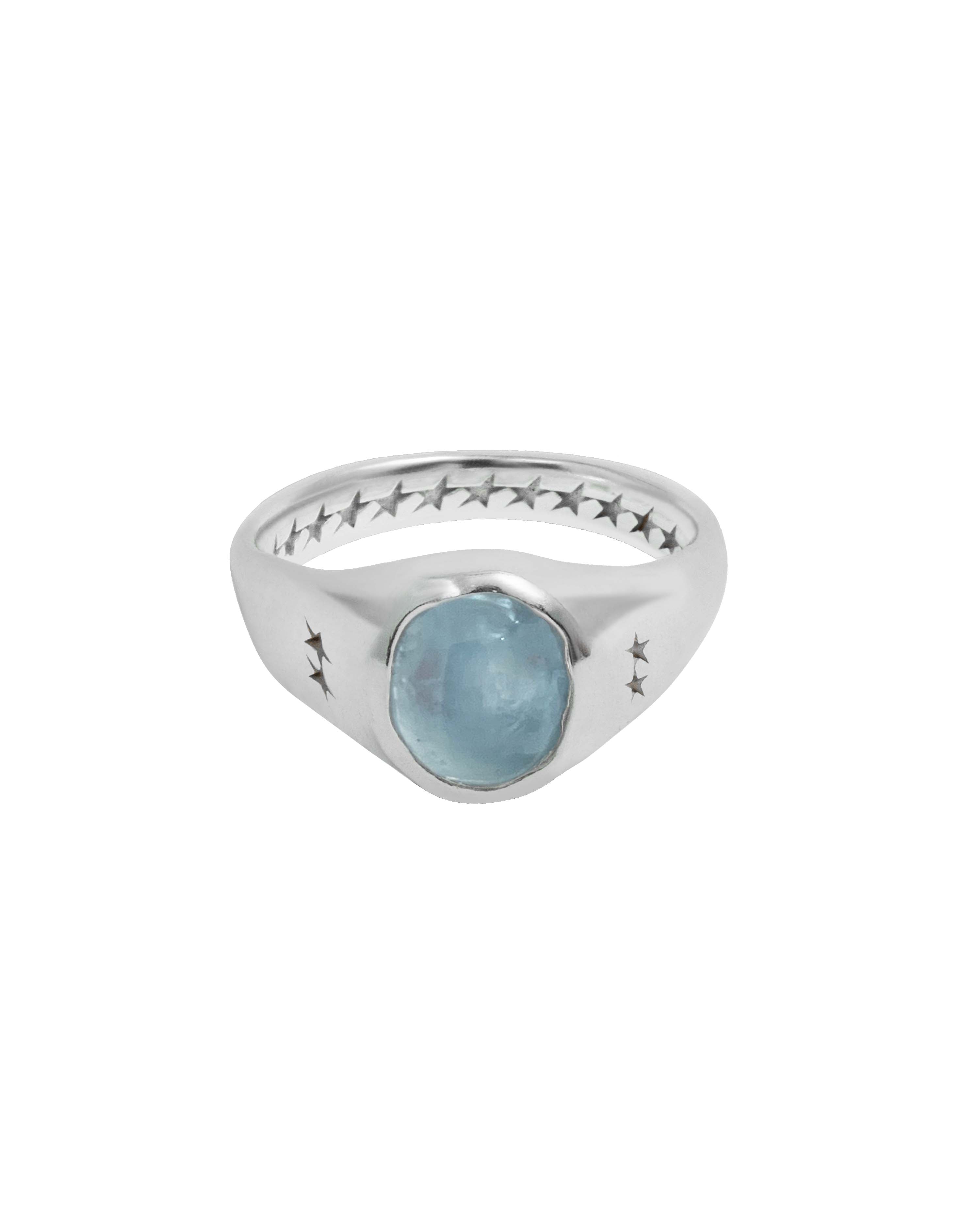 Vertical Blue Stone Signet