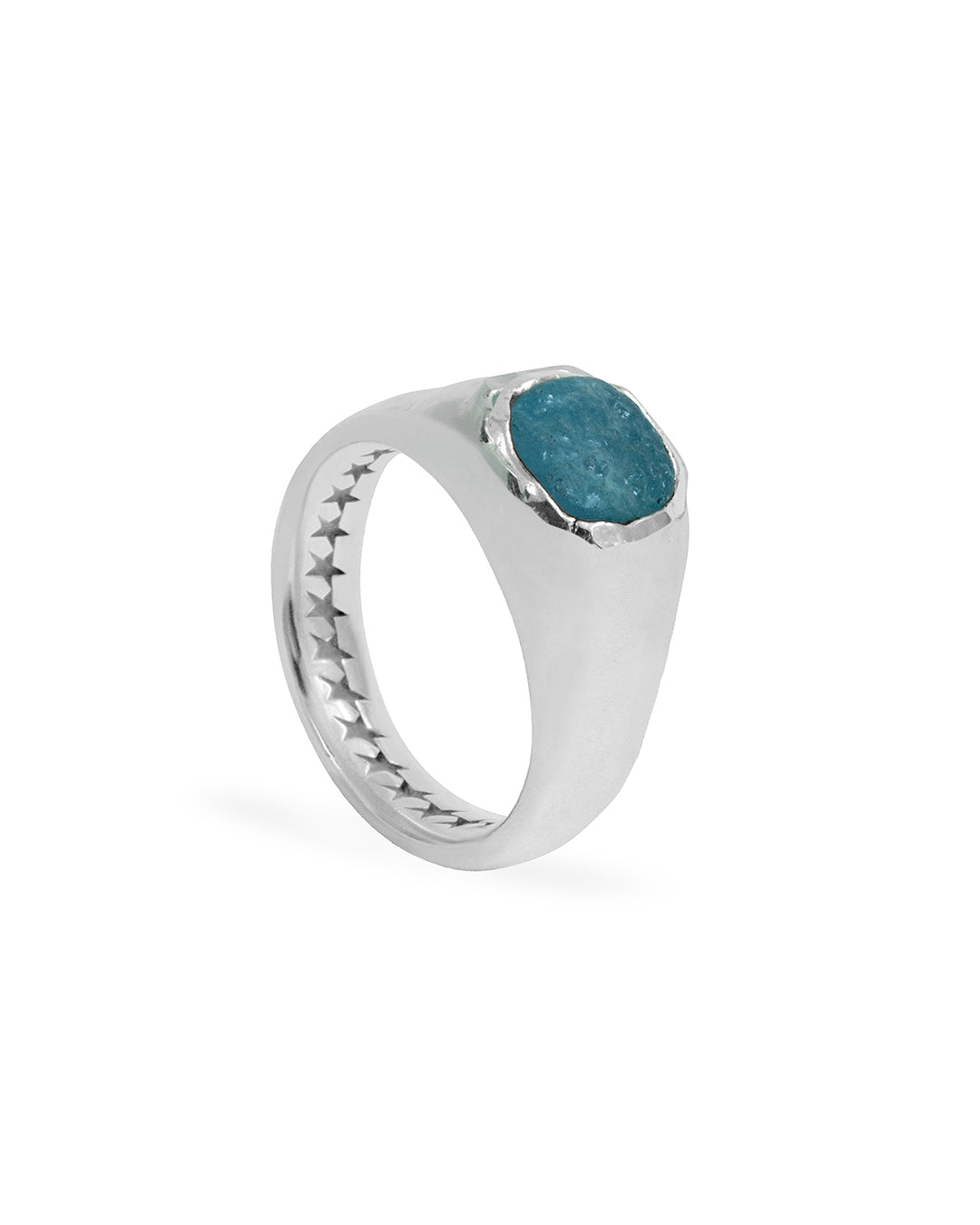 Square Blue Stone Signet