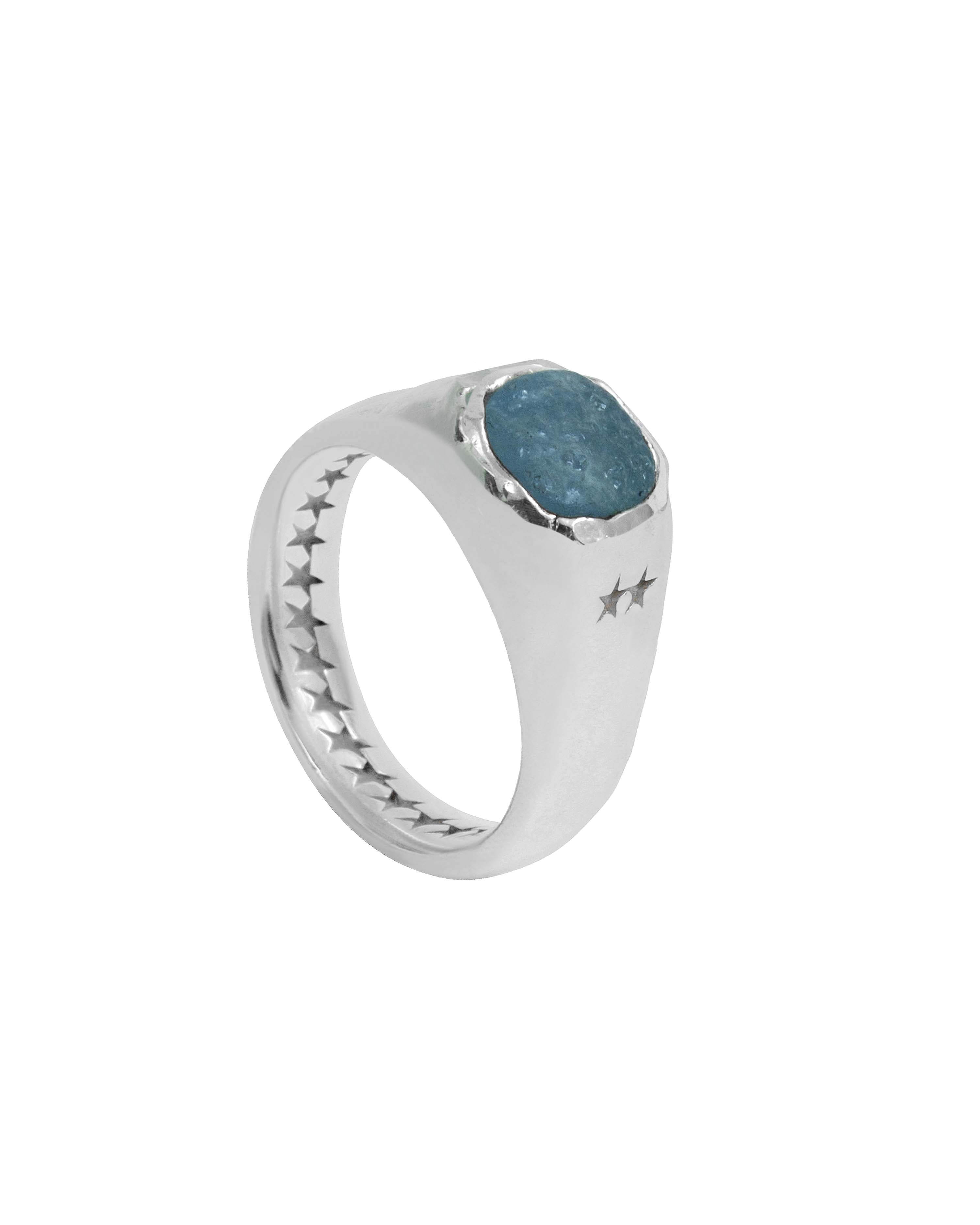 Square Blue Stone Signet