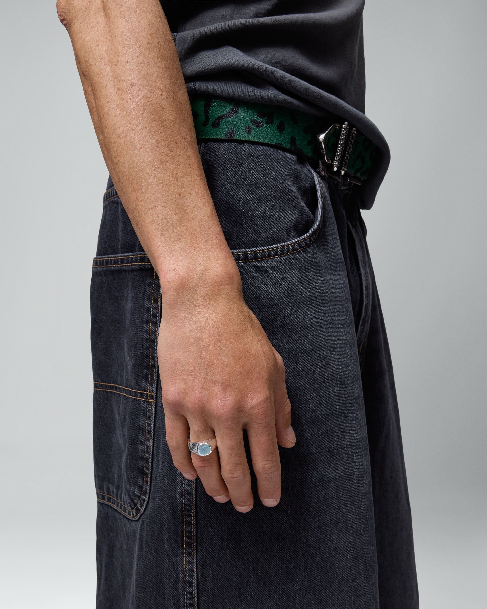 Square Blue Stone Signet