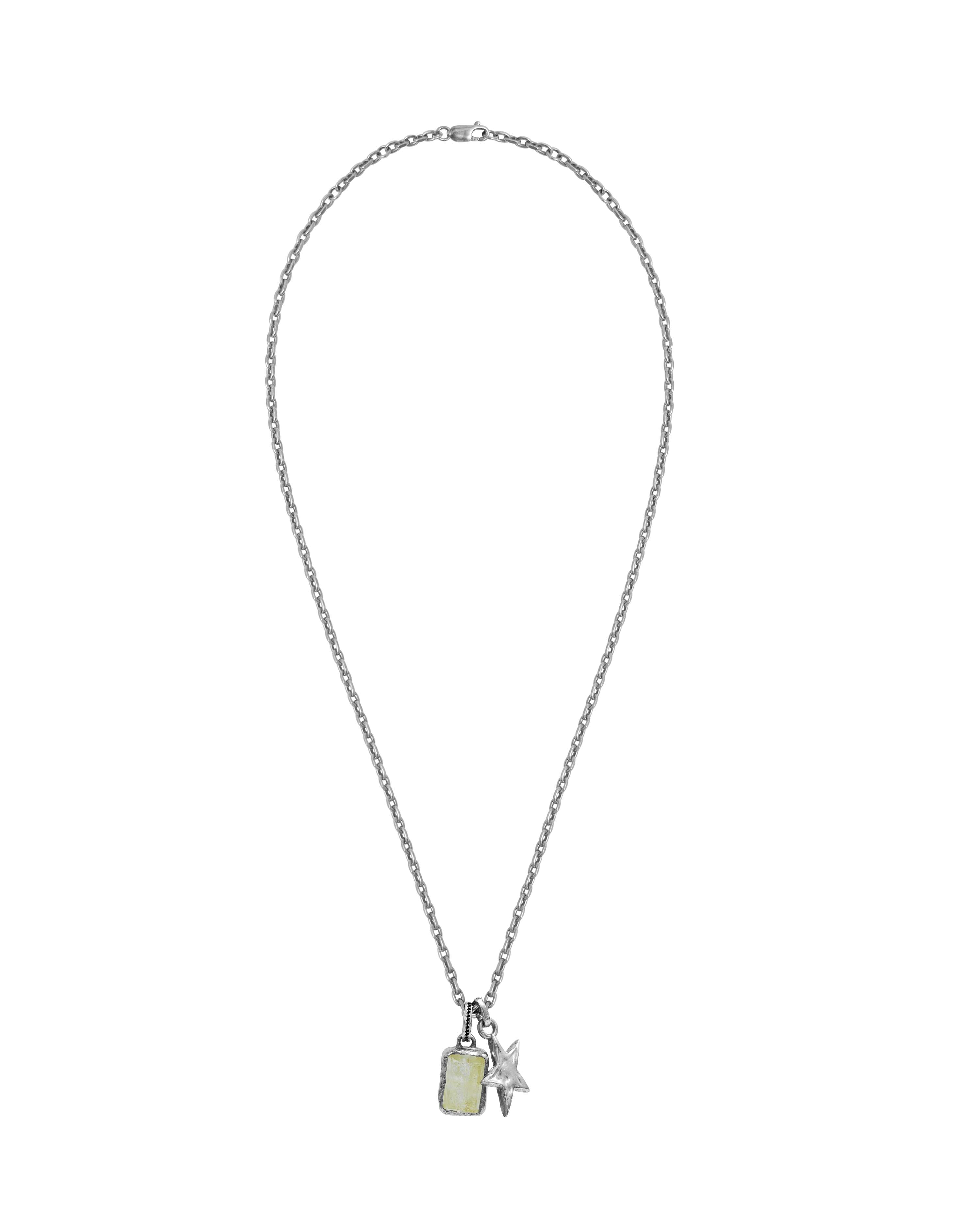 Yellow Stone Multicharm Necklace