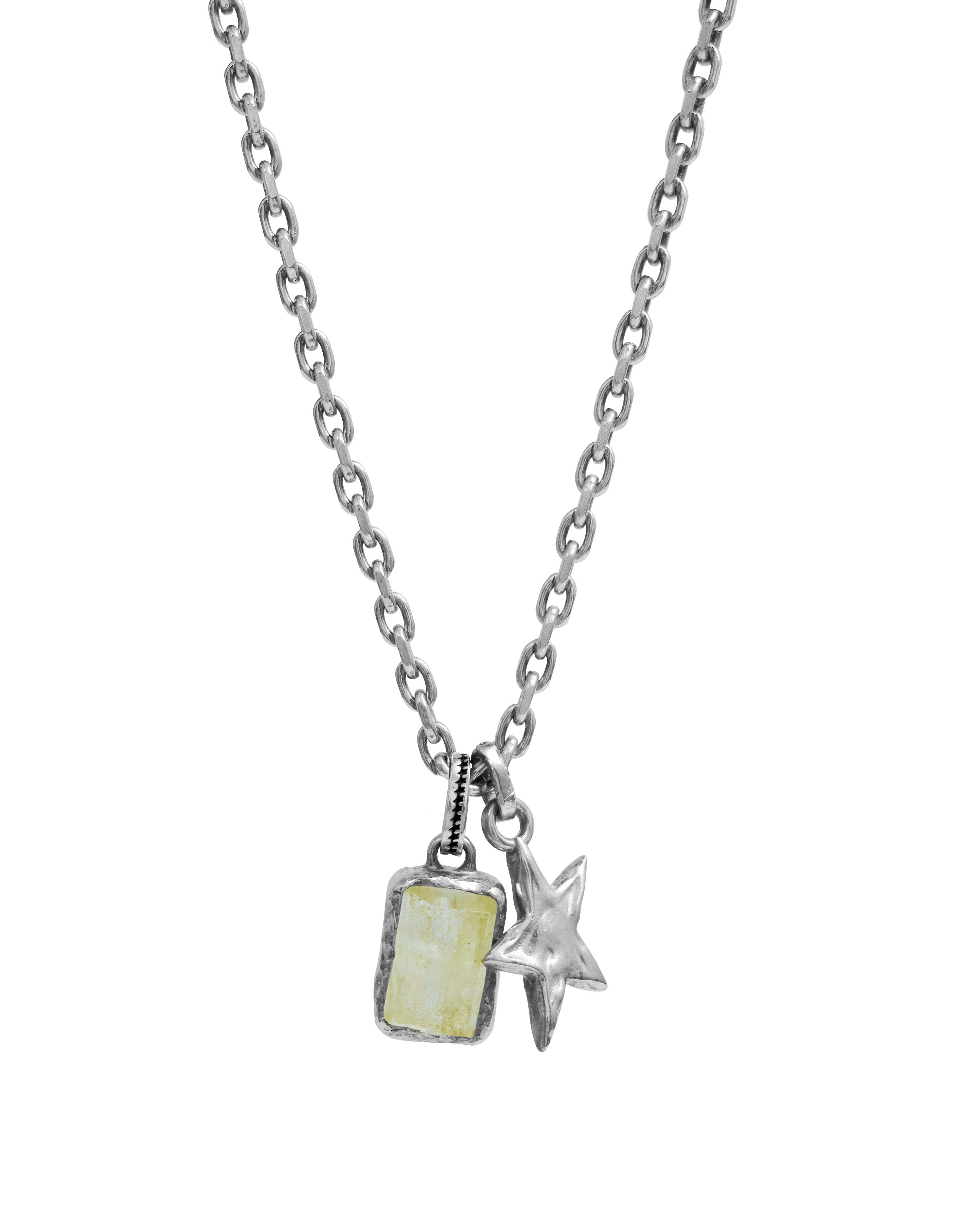 Yellow Stone Multicharm Necklace
