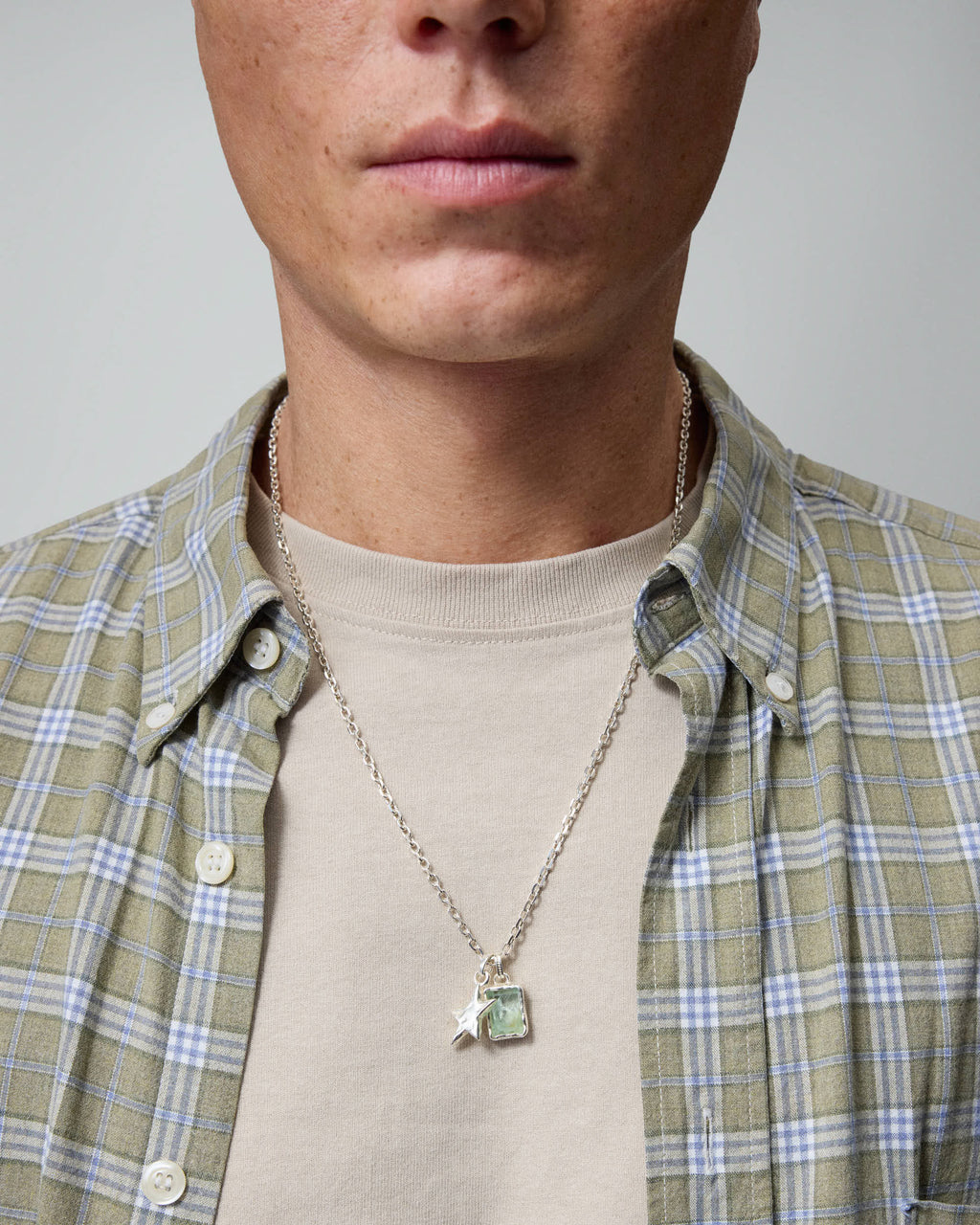 Blue Stone Multicharm Necklace