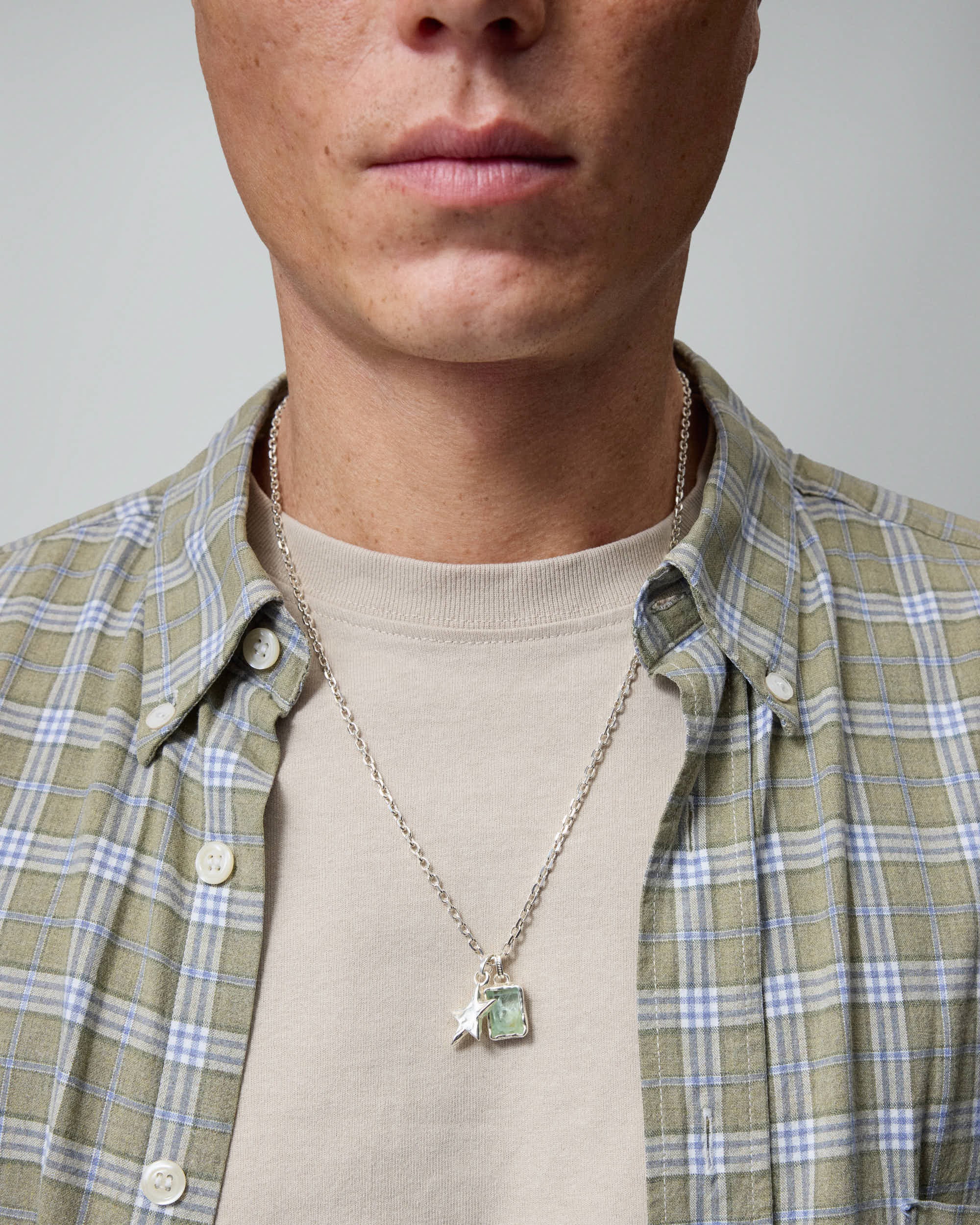 Blue Stone Multicharm Necklace