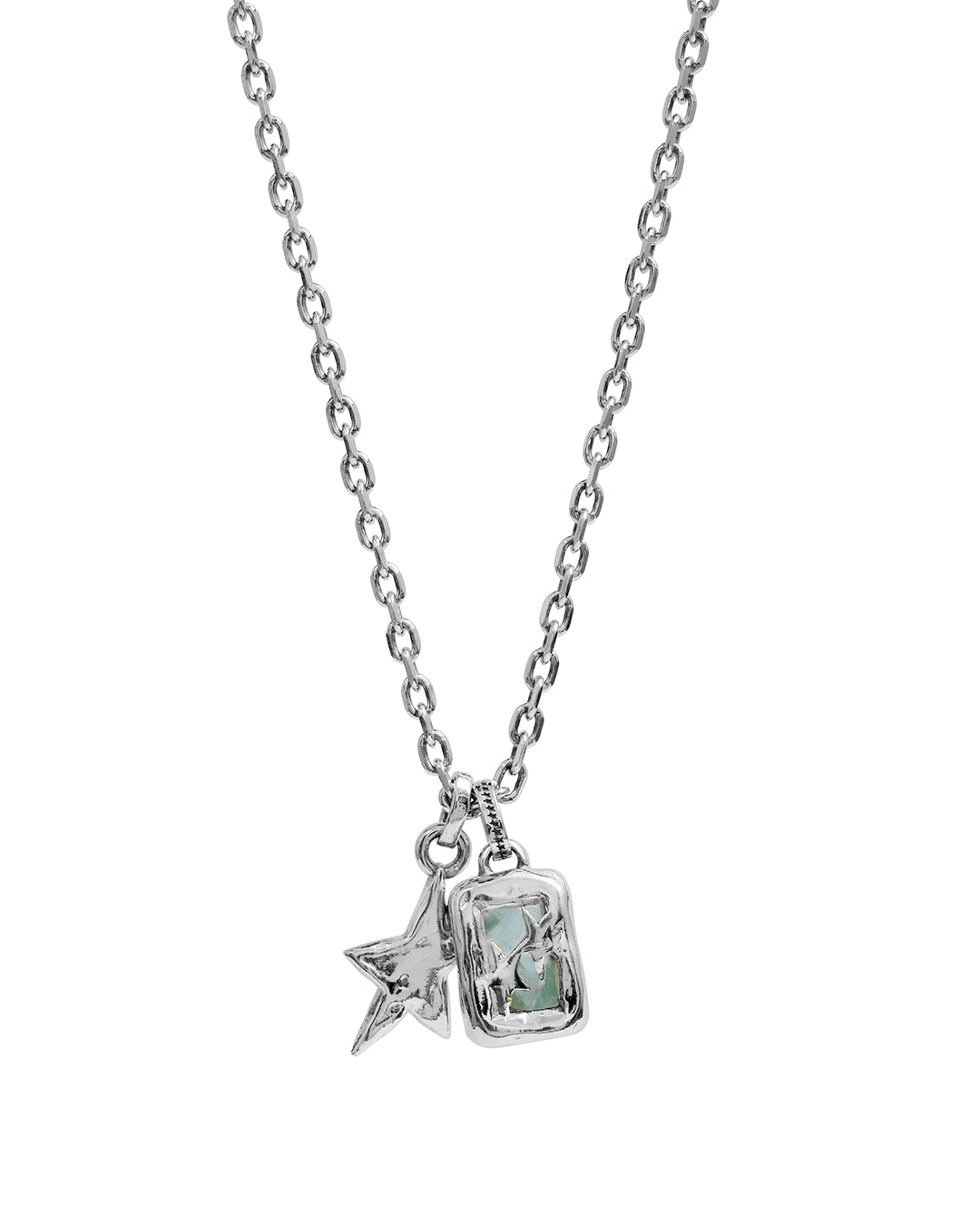 Blue Stone Multicharm Necklace