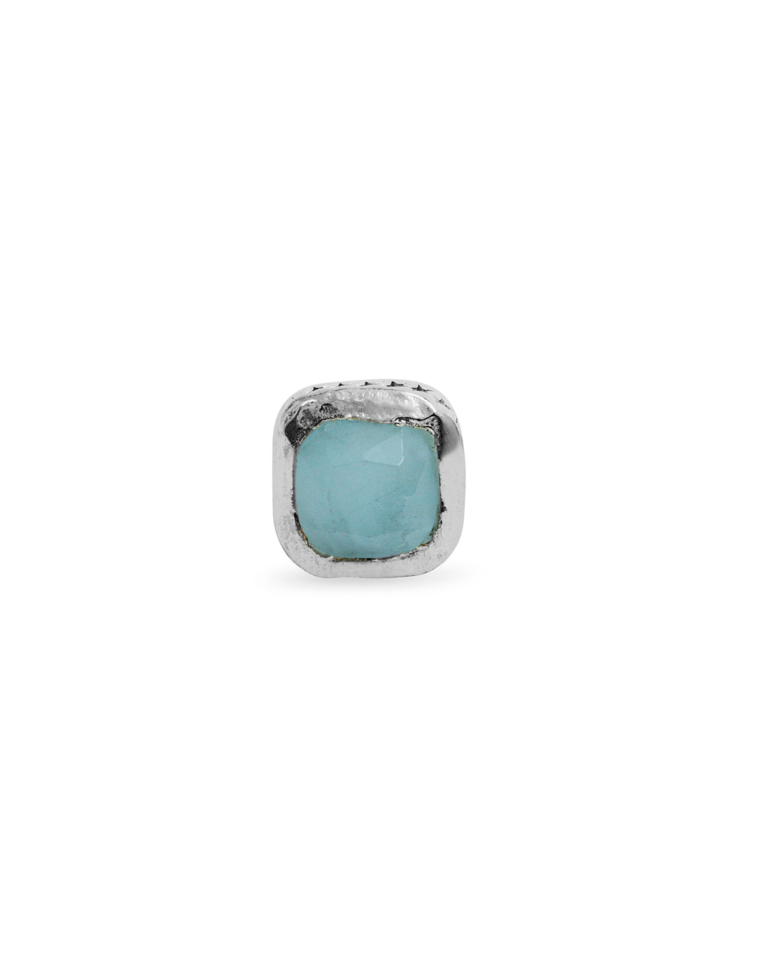 Square Blue Stone Stud