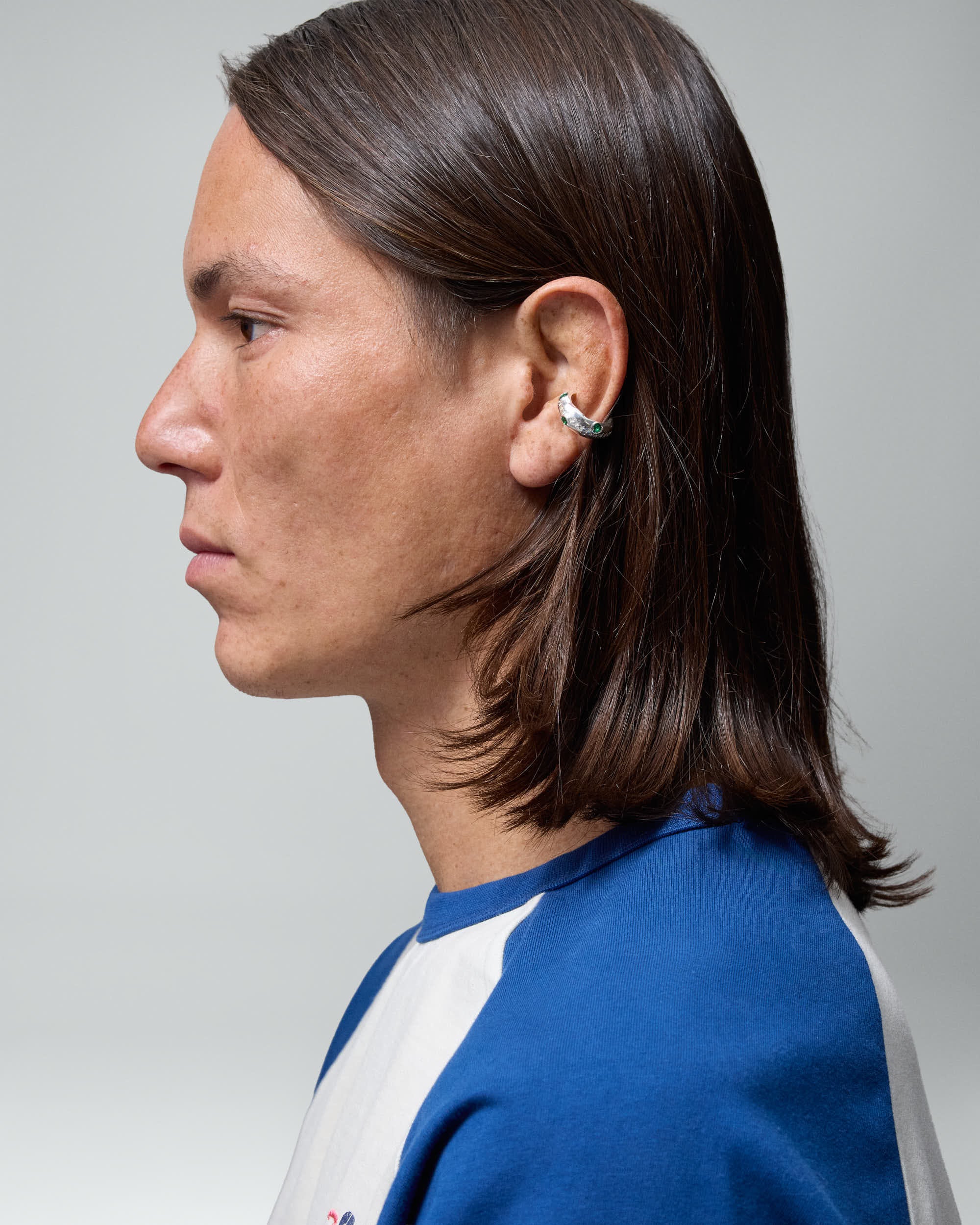 Icon Green Stone Earcuff